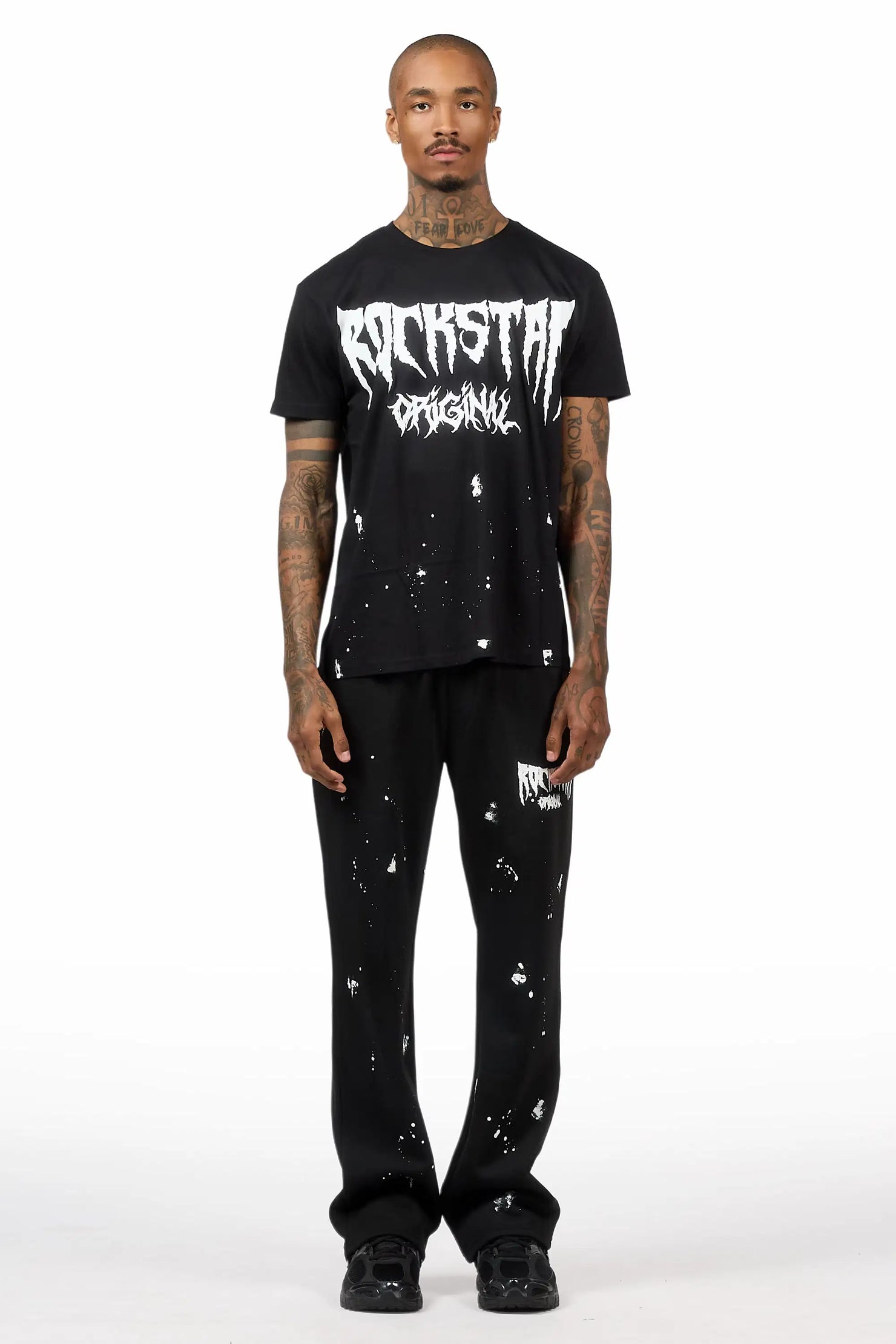 Twinkle Black/White T-Shirt/Relaxed Track Set