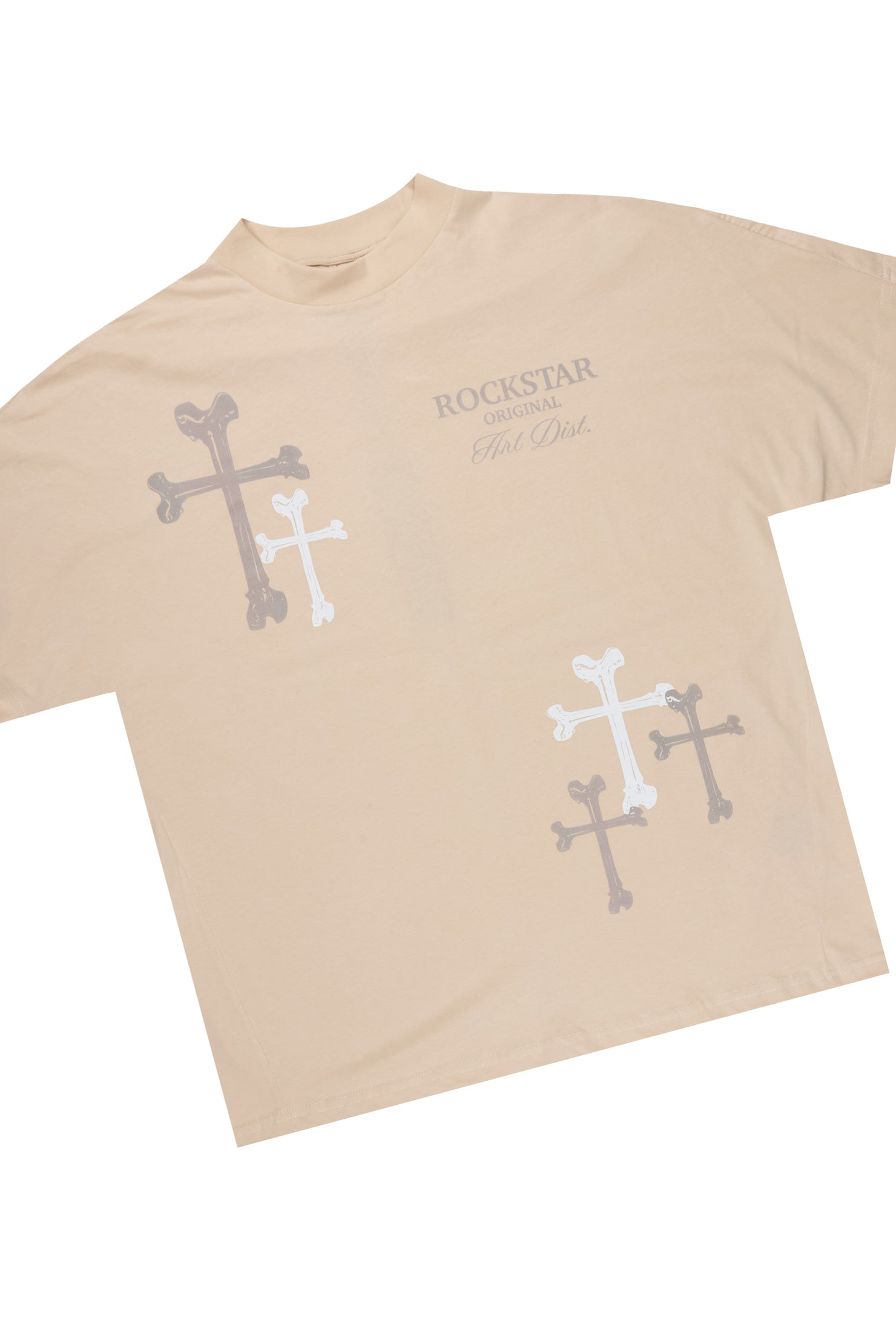 Roddy Beige T-Shirt/Jort Set