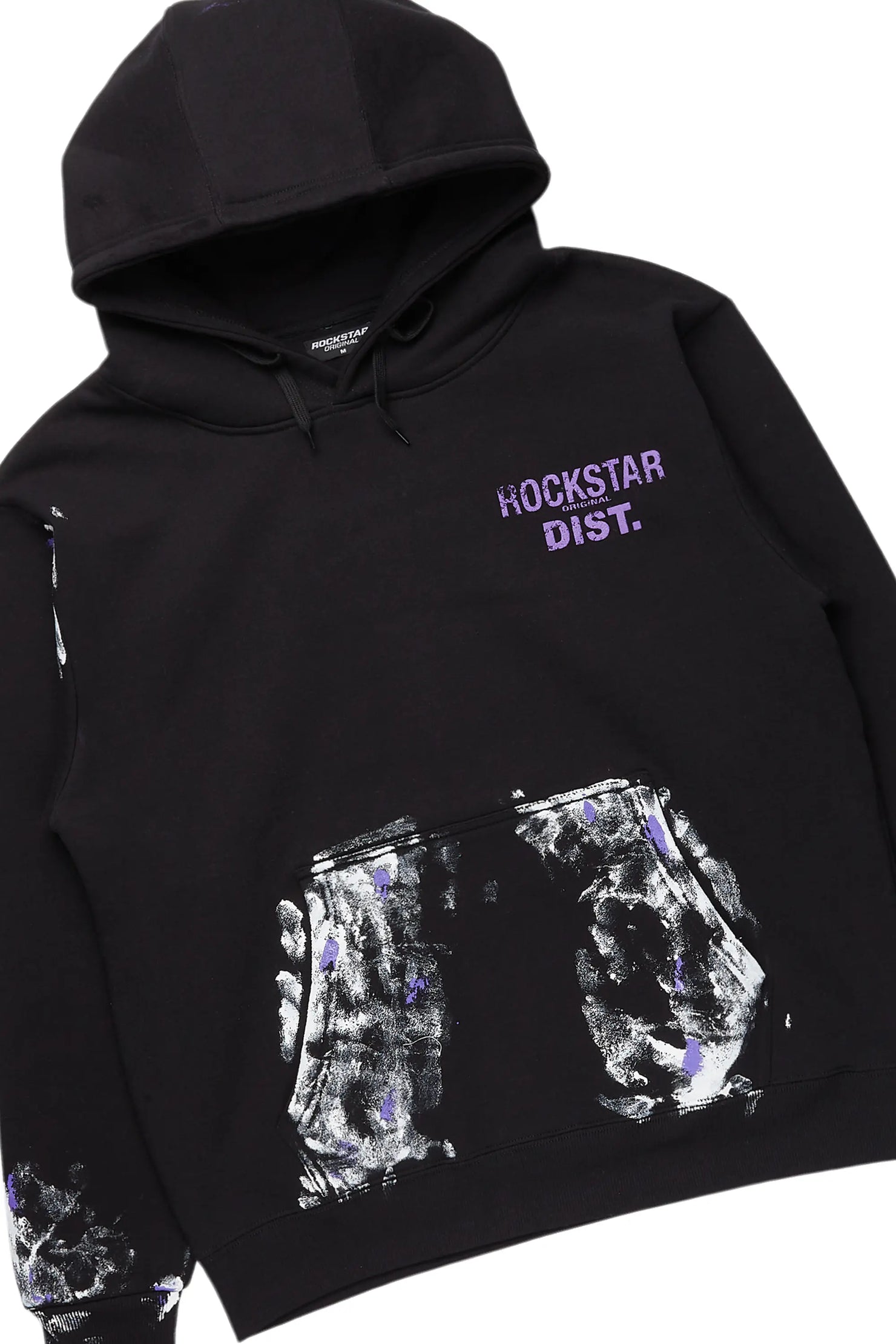 Mattox Black/Purple Hoodie/Baggy Stacked Flare Pant Set