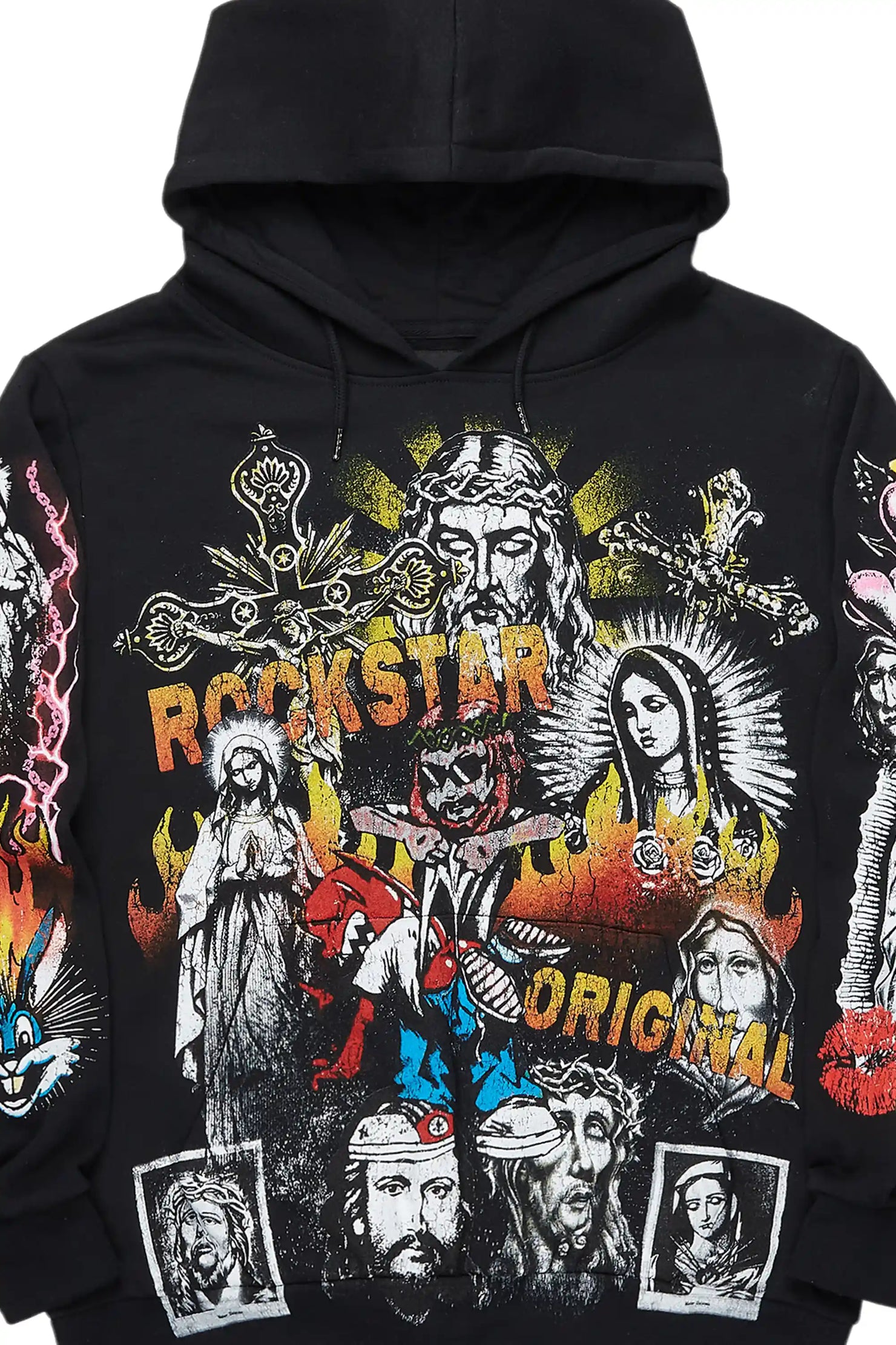 Santos Black Graphic Hoodie