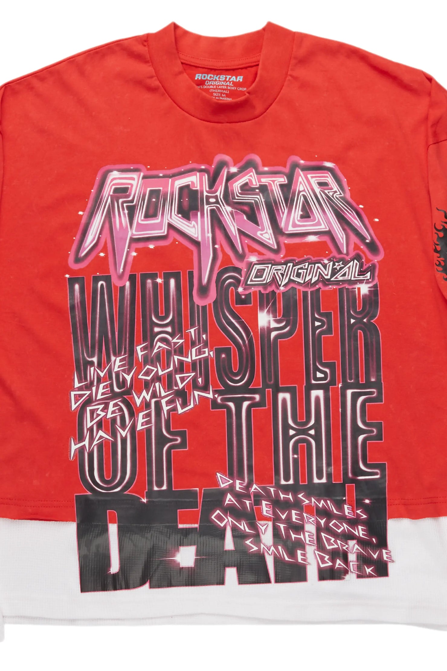 Nicola Red/White Double Layer T-Shirt