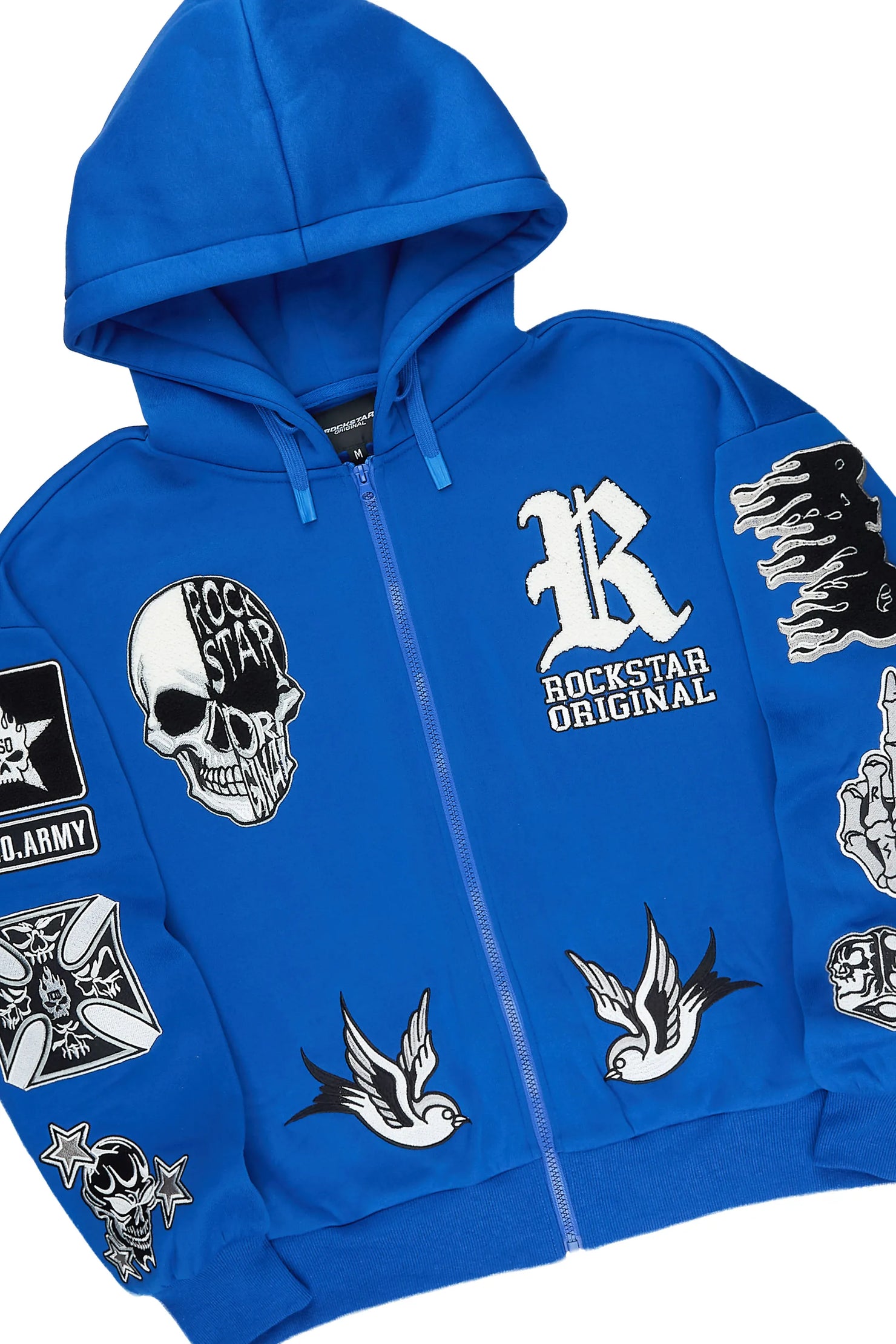 Vidar Royal Zip Up Hoodie Stacked Track Set