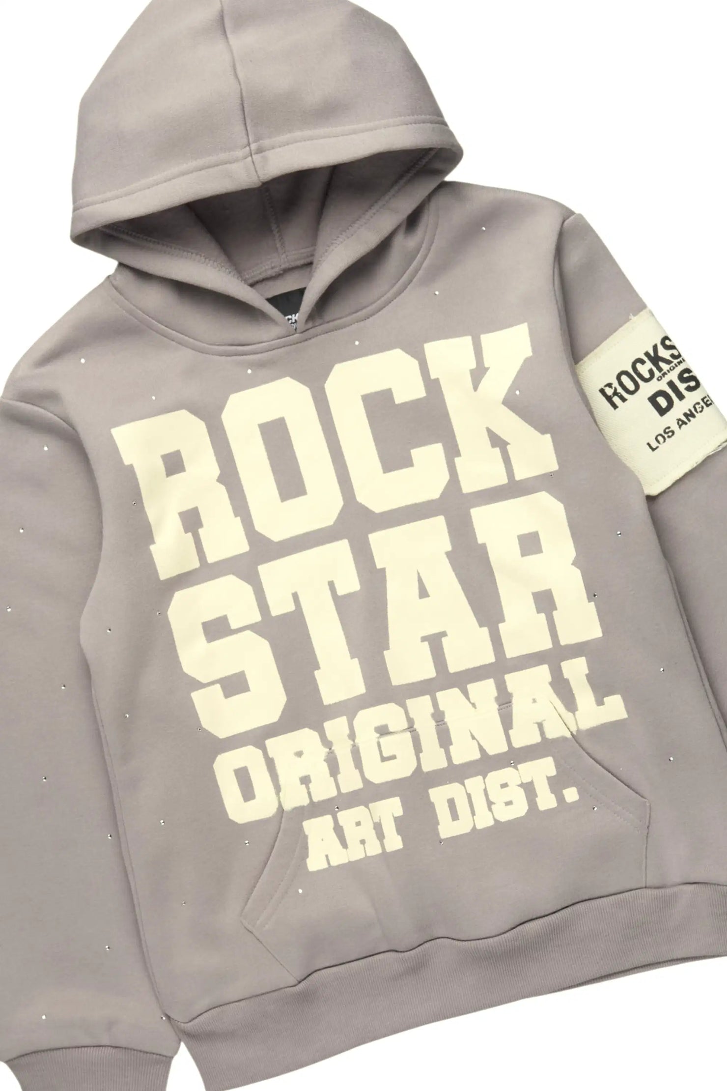 Boys Yulian Grey Hoodie Stacked Track Pant Set