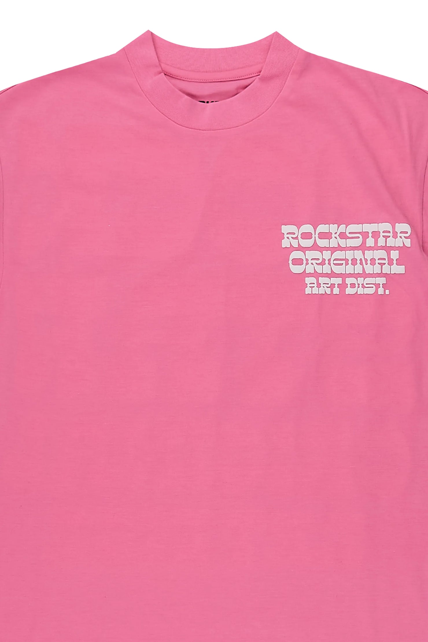 Girls Plota Pink Cut Sleeve Tee