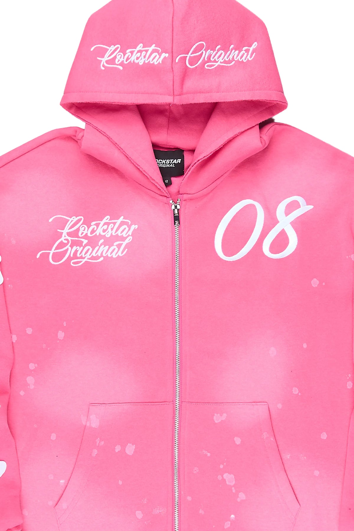 Girls Hanifa Pink Zip Up Hoodie