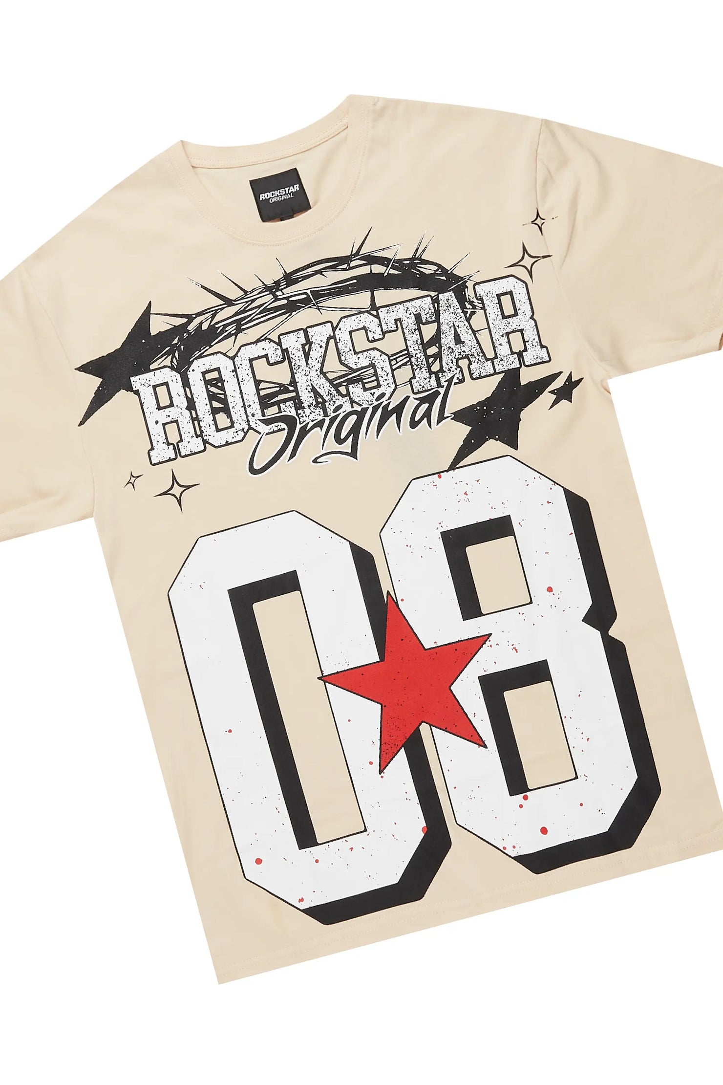 Allstar Beige/White T-Shirt Short Set