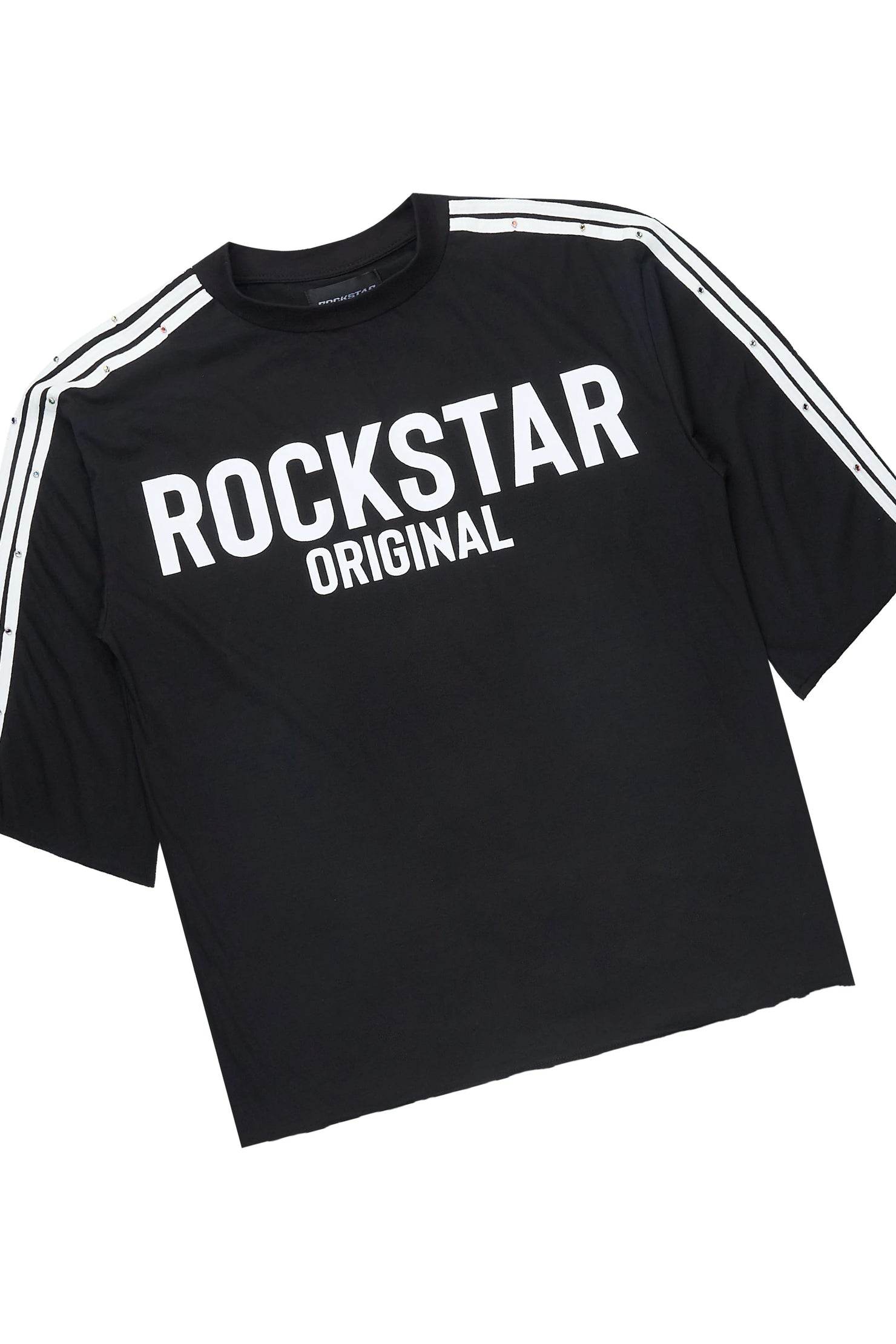 Gulis Black Rhinestone T-Shirt Short Set