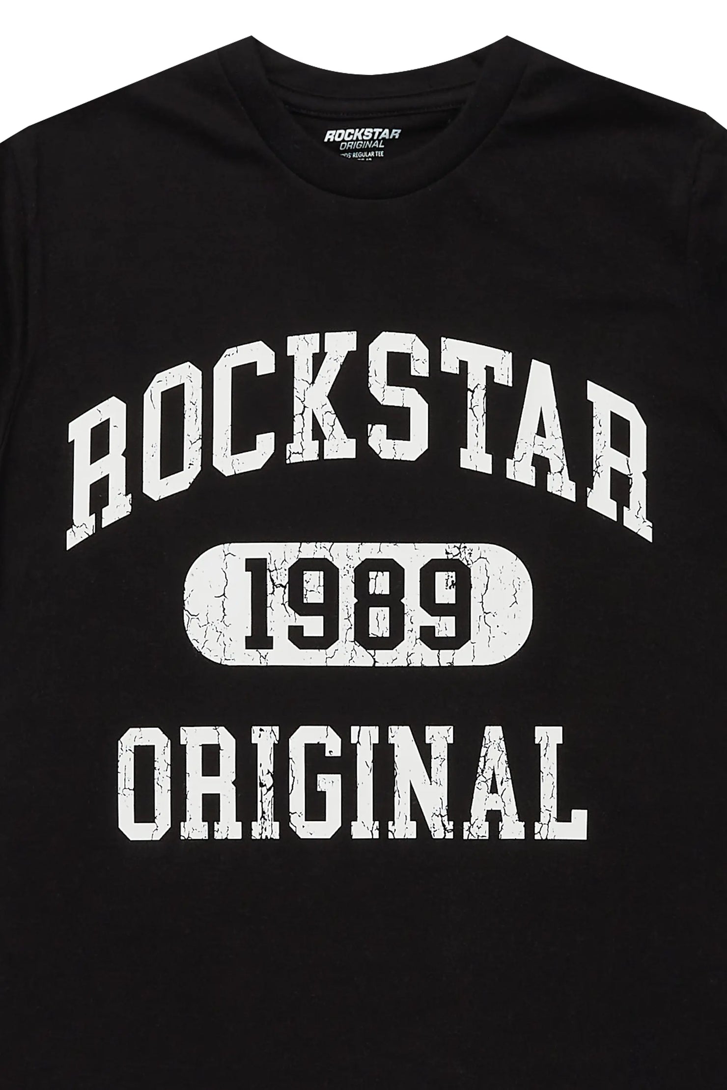 Boys Members Black Graphic T-Shirt