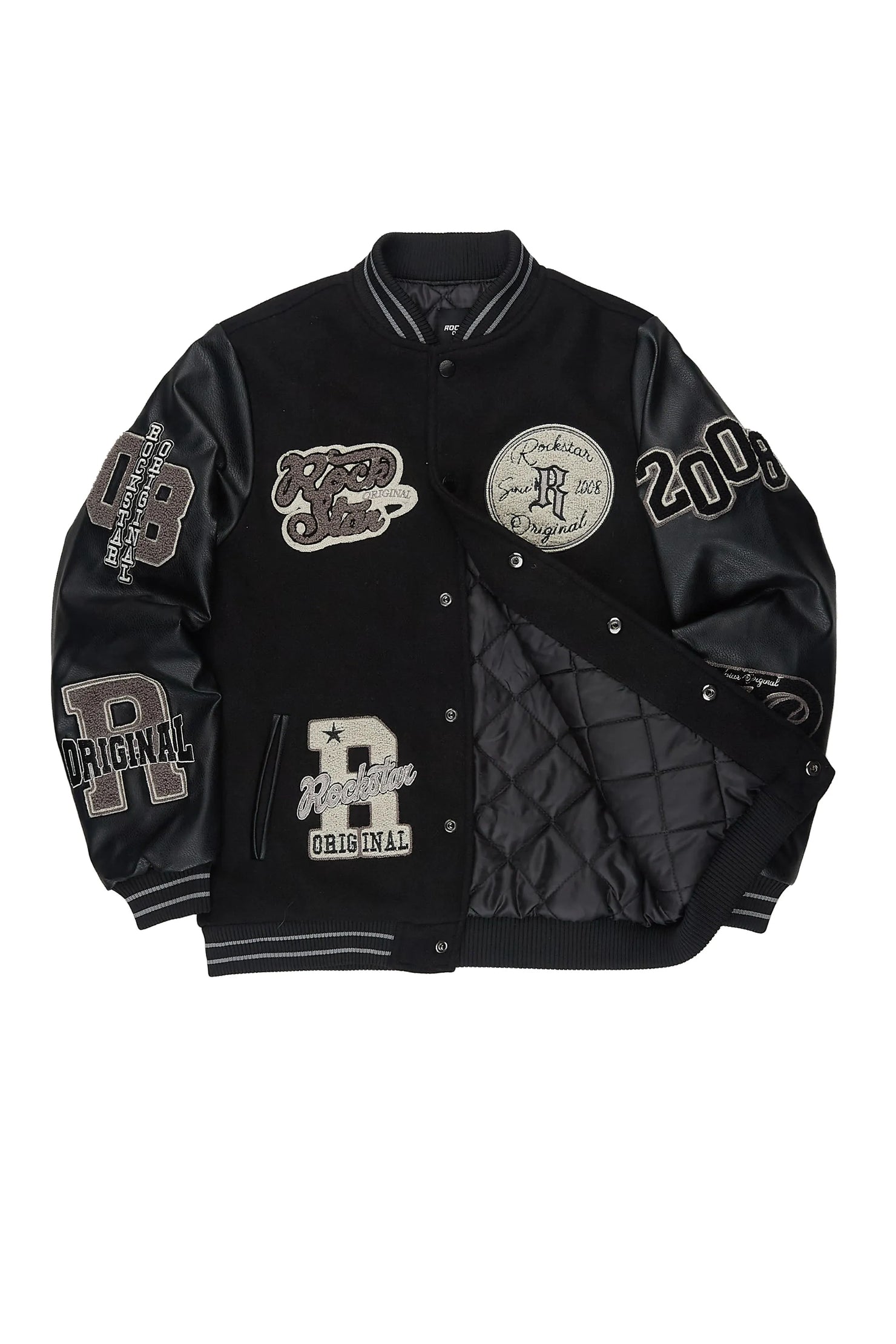 Boys Ghoster Black Varsity Jacket