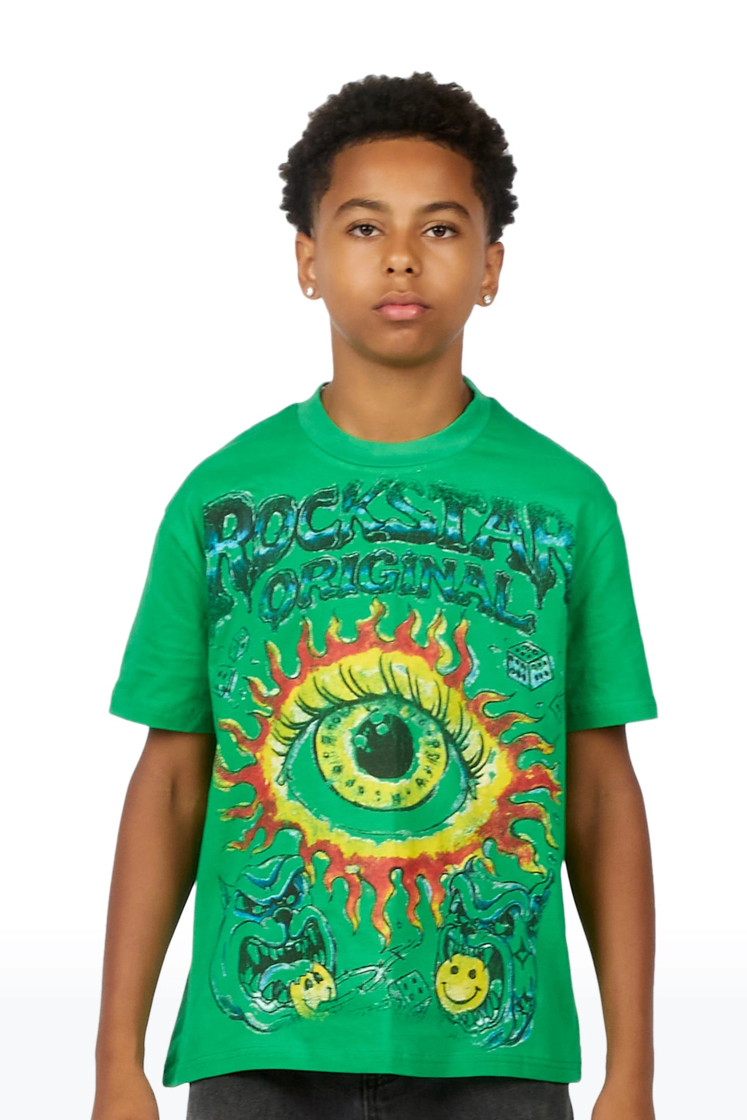 Boys Storm Green Graphic T-Shirt