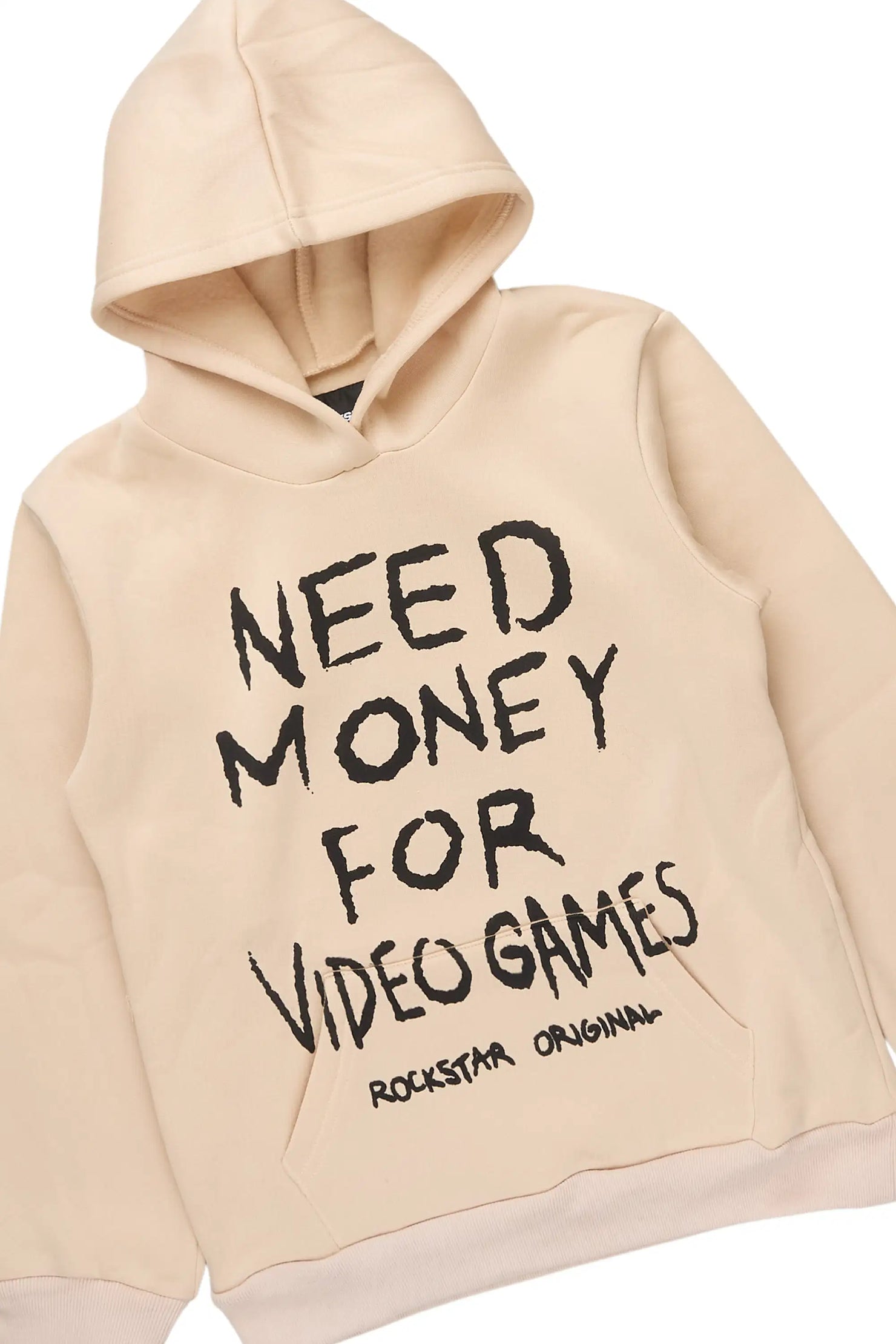 Boys M4 Video Games Tan/Black Hoodie Stacked Track Set