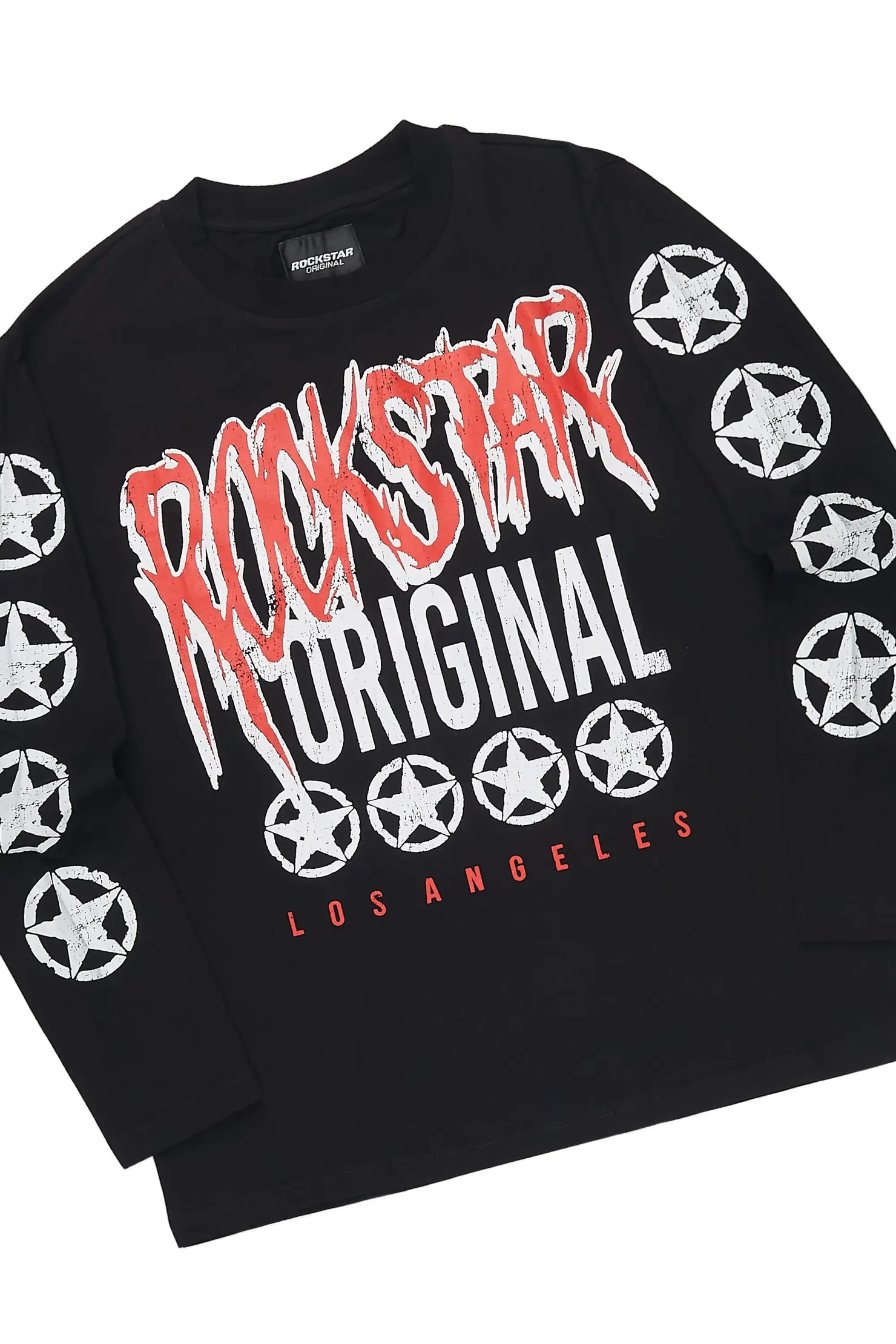 Boys Wizzlor Black Long Sleeve T-Shirt Denim Short Set
