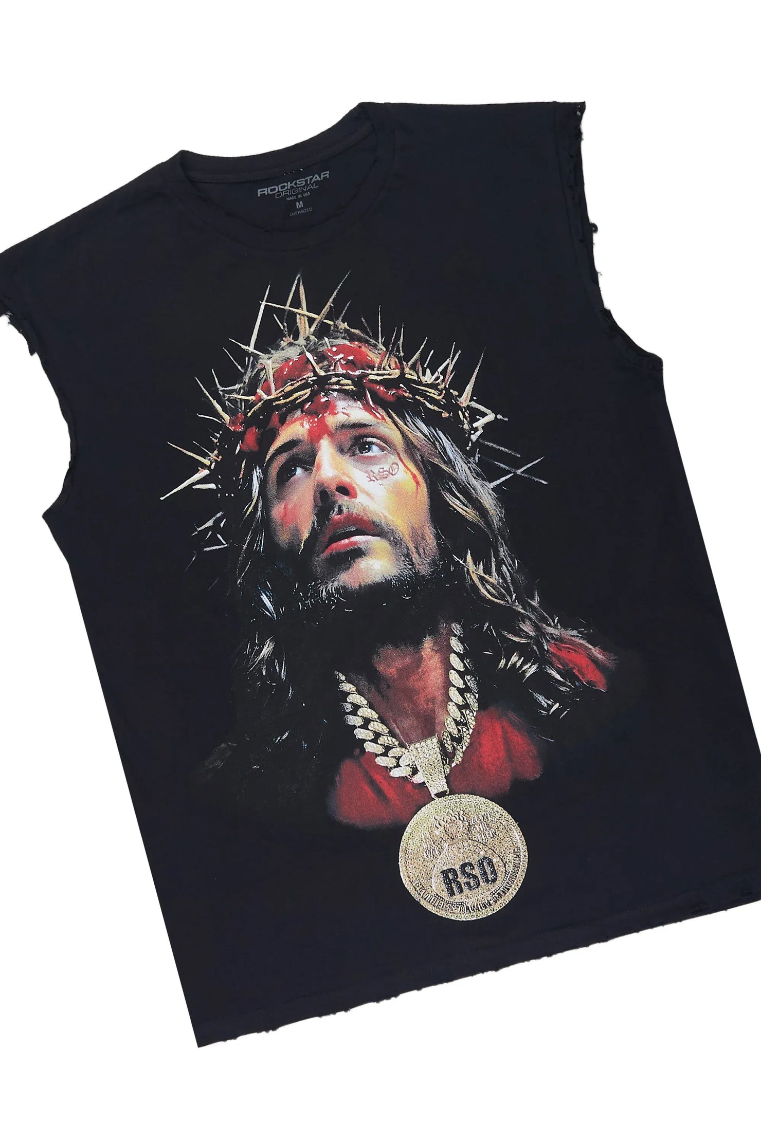 Amina 2.0 Black/Black Oversized Graphic T-shirt & Fotis Jort Set