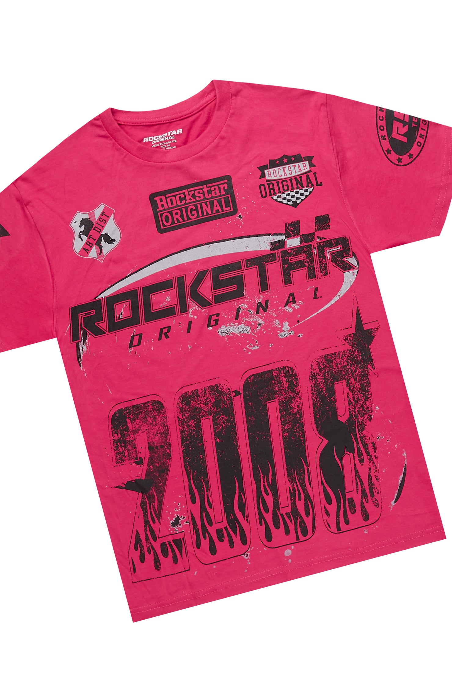 Amos Fuchsia Graphic T-Shirt & Dag Black Jean Bundle