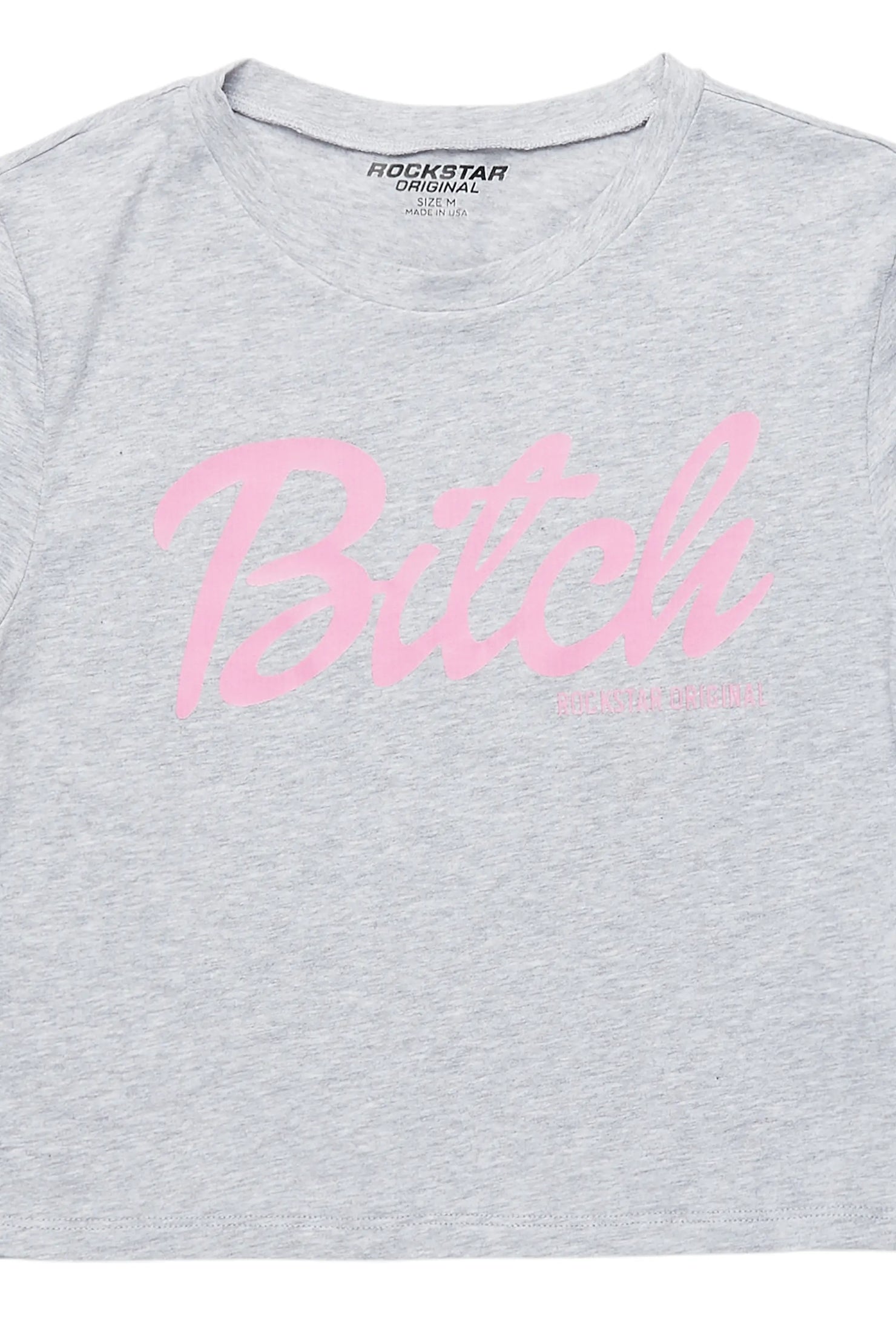 Laressa Heather Grey Crop T-Shirt