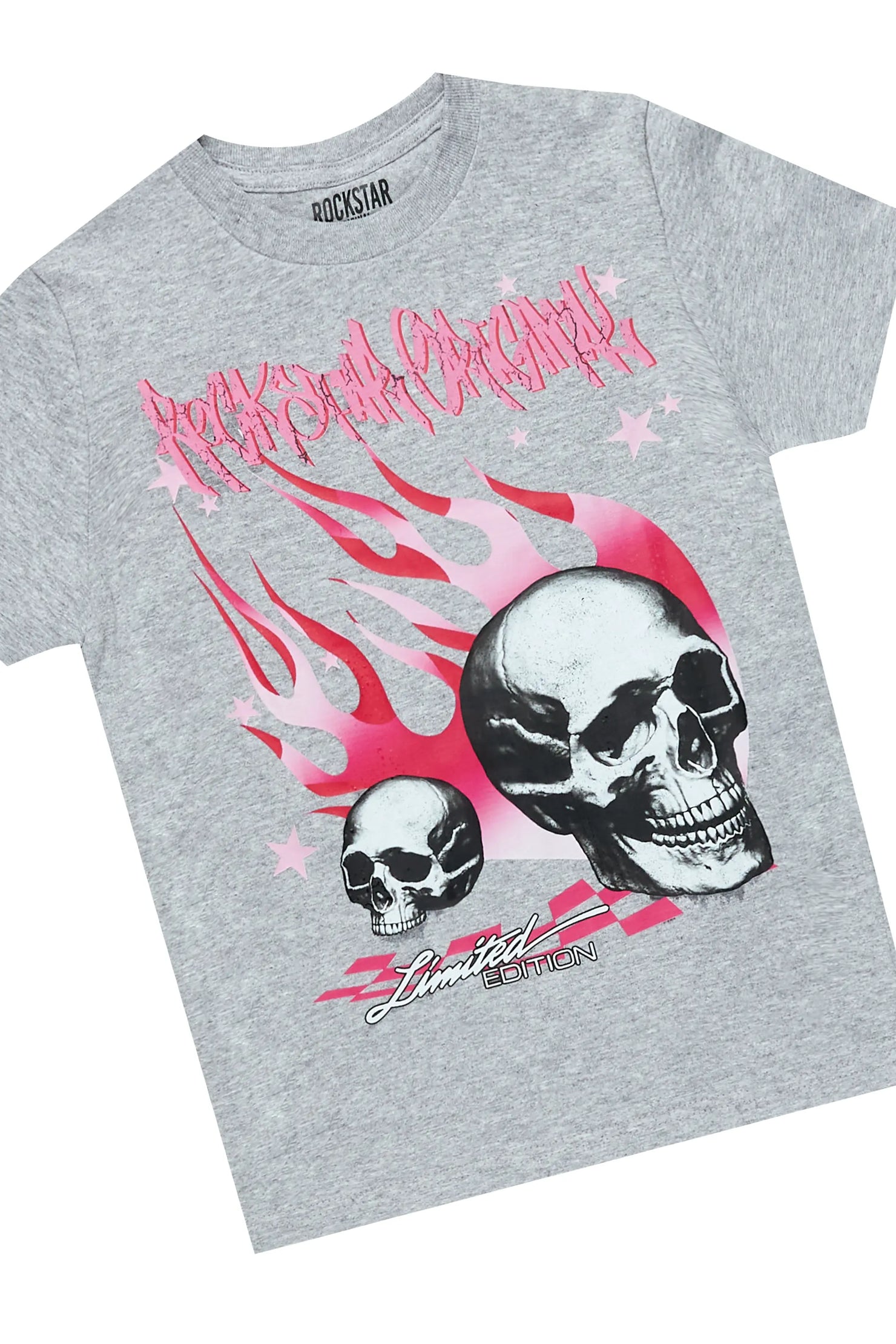 Girls Talie Tree Camo T-Shirt/Stacked Flare Jean Set