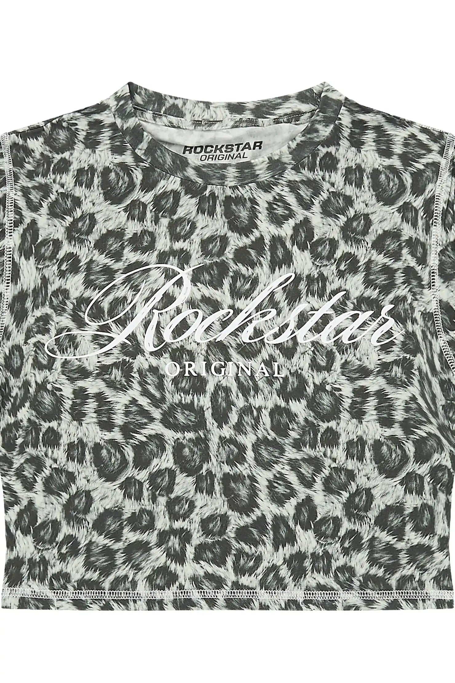 Sharae Grey Cheetah Baby Tee Shirt