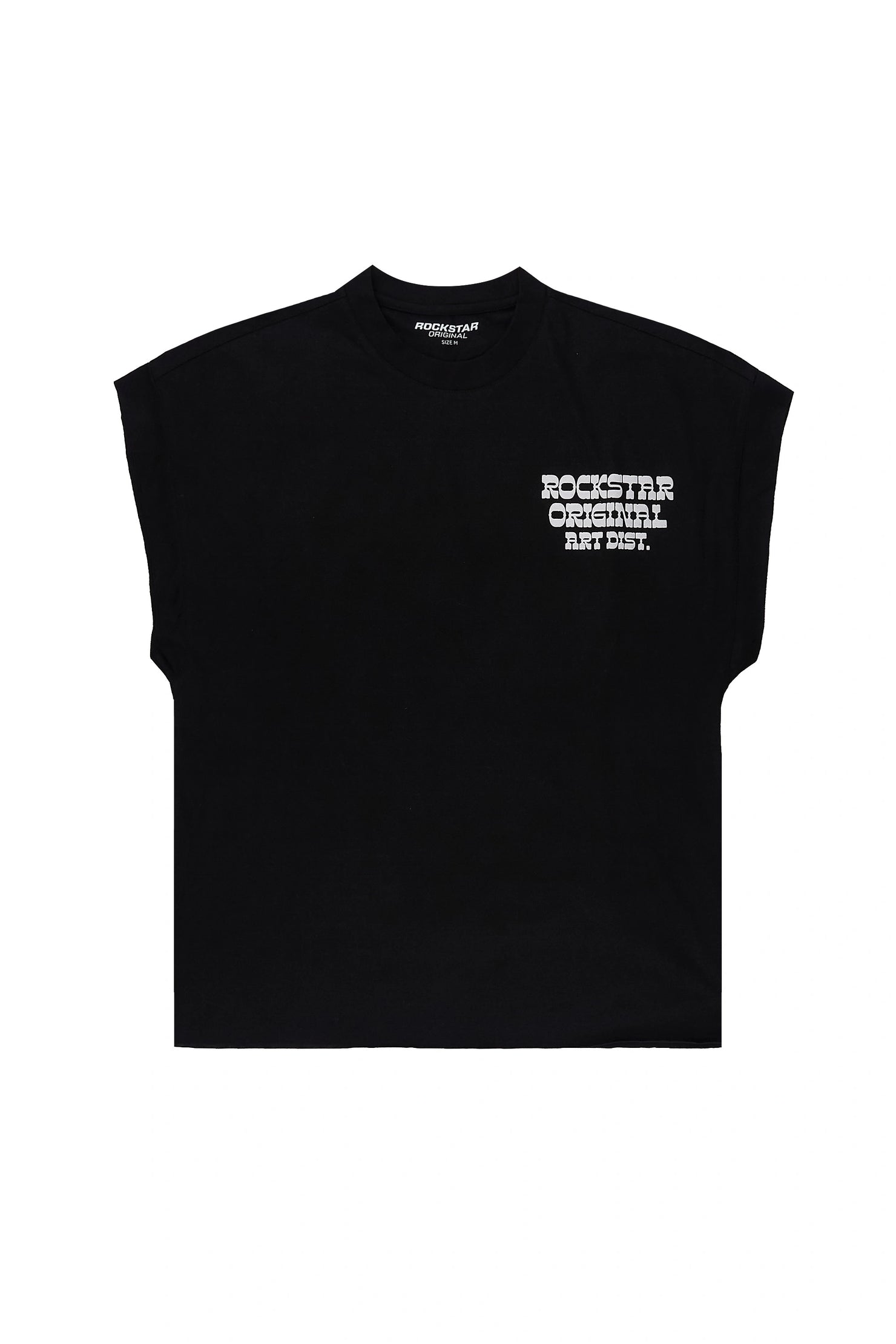 Plot Black Cut Sleeve Tee