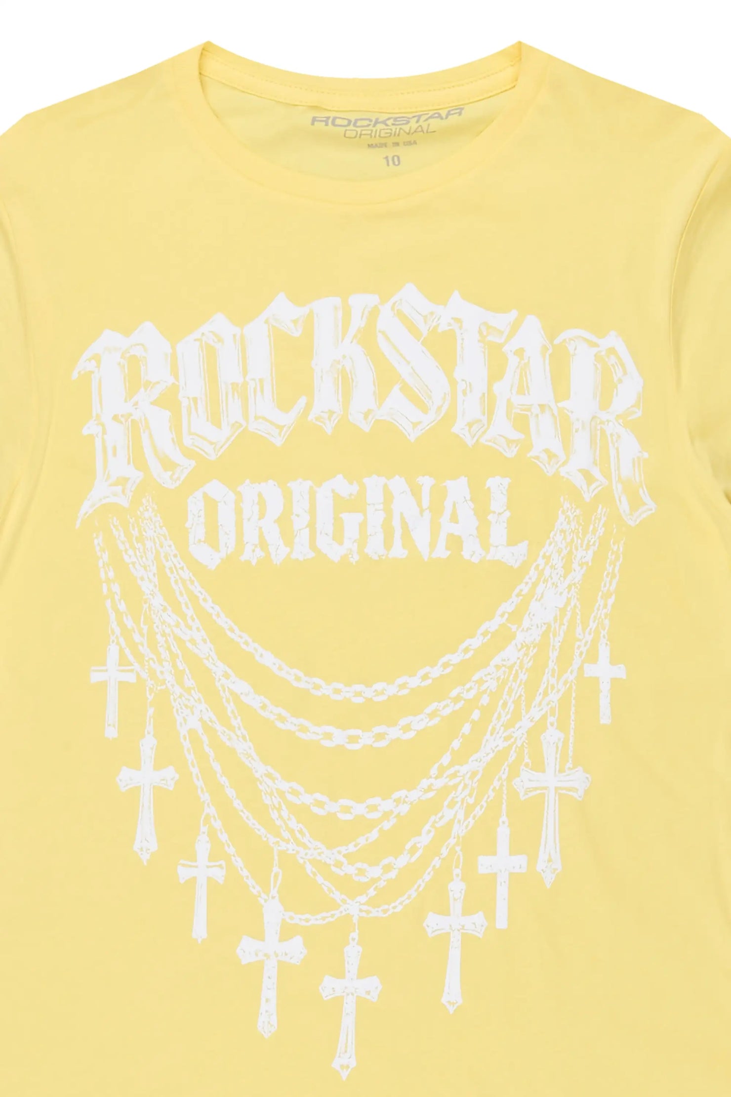 Girls Jetty Light Yellow Graphic T-Shirt