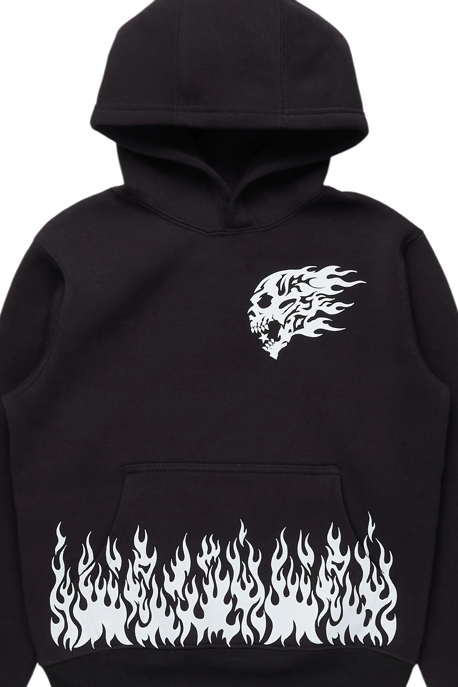 Boys Bubble Black Graphic Hoodie