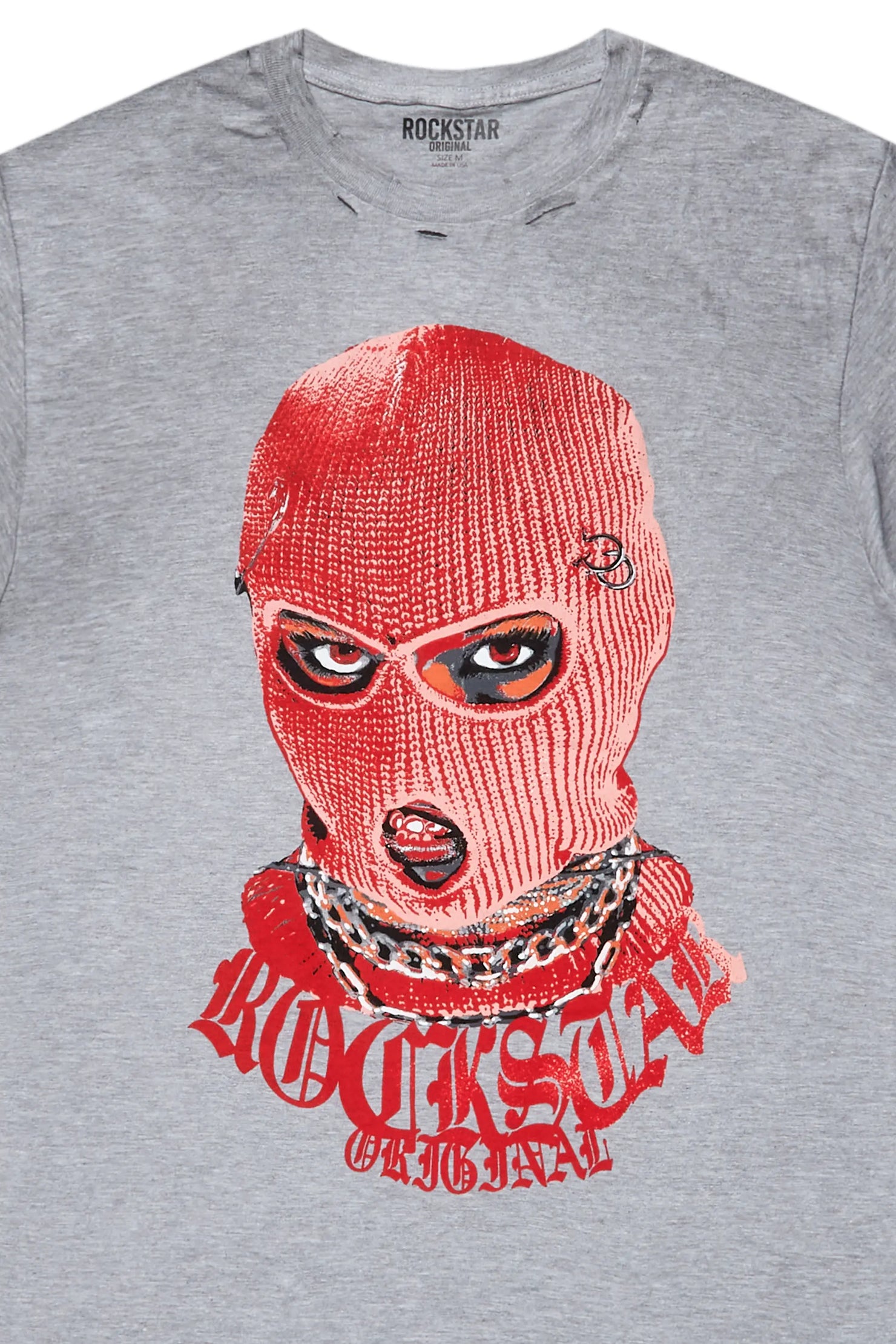 Murdra Heather Grey Graphic T-Shirt