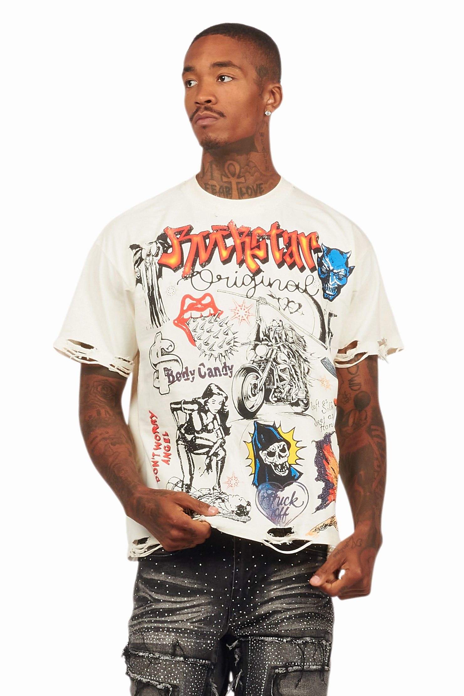 Shoota Vintage Sand Oversized Graphic T-Shirt