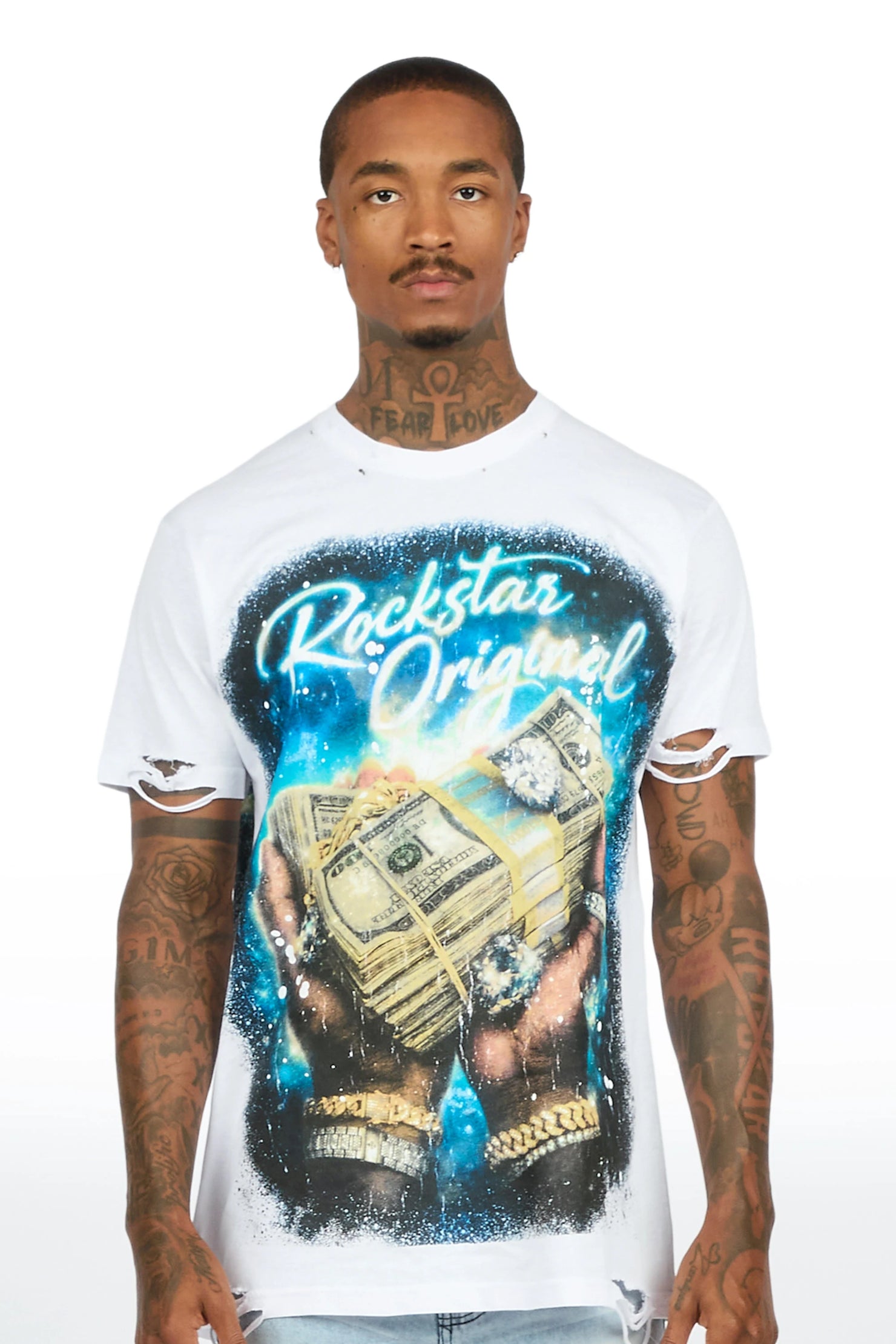 Contreras White Oversized Graphic T-Shirt