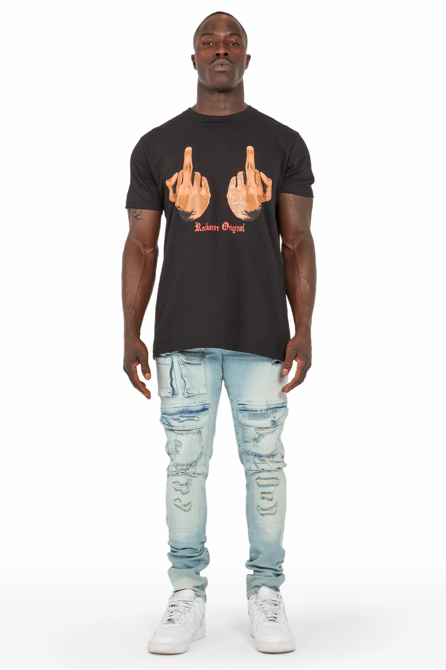 Imran Blue Slim Cargo Jean