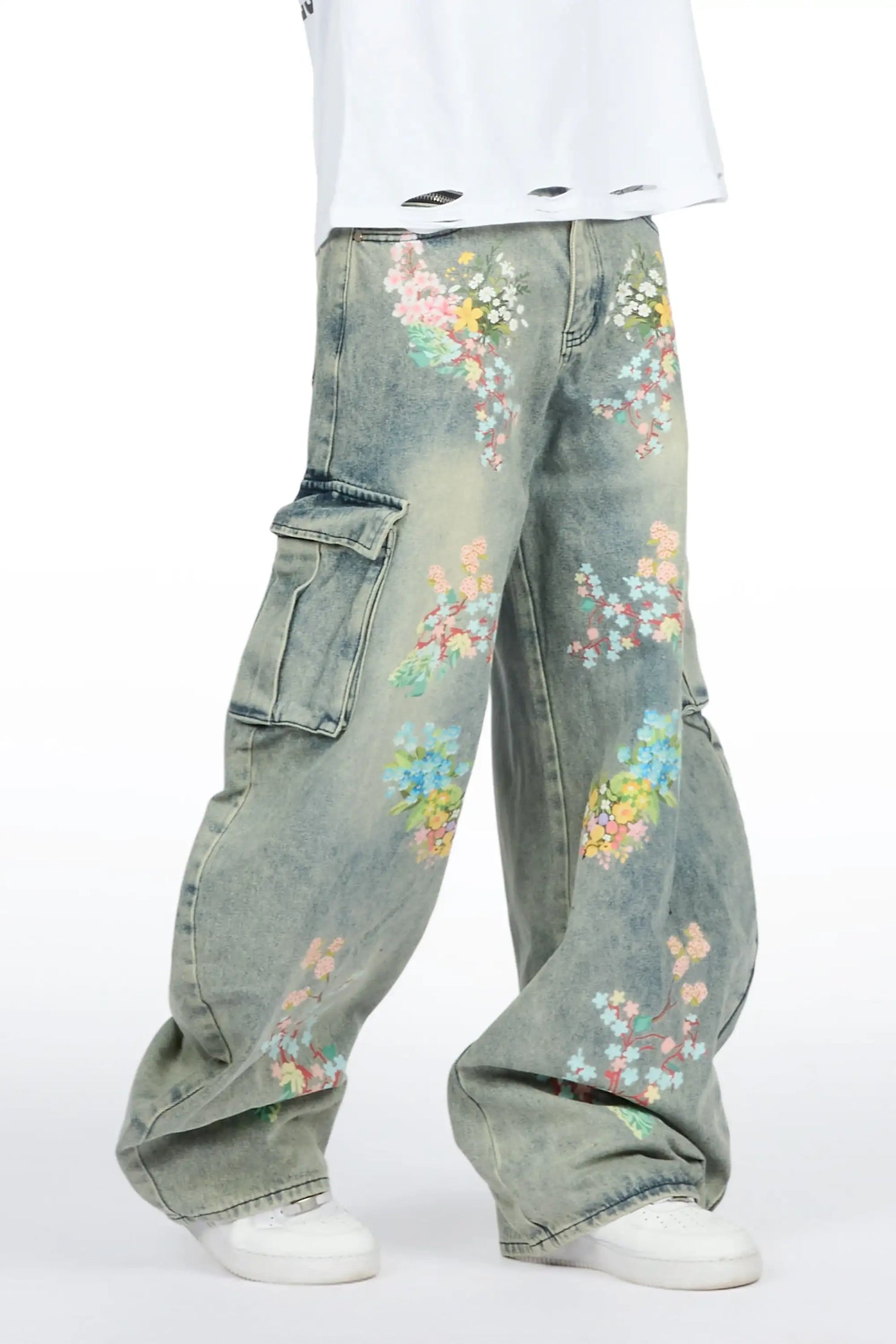 Zionte Light Blue Barrel Fit Jean