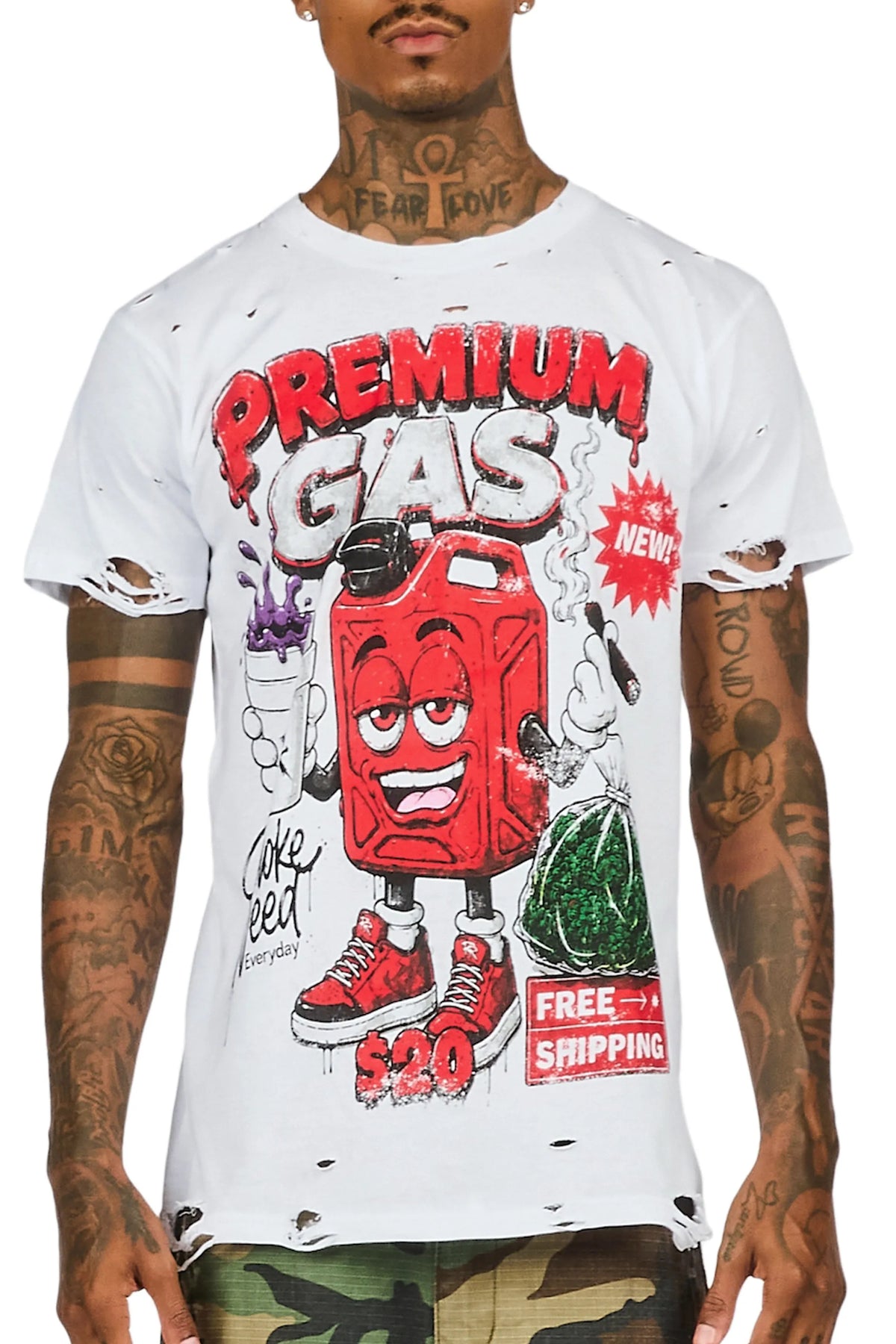 Blaise White Oversized Graphic T-Shirt