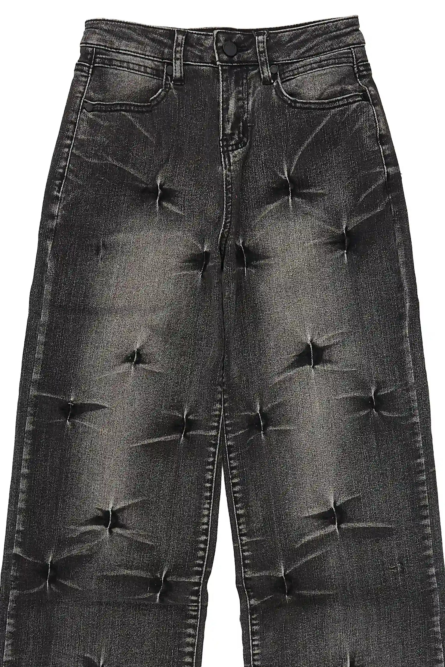 Girls Emiliana Washed Black Relaxed Fit Jean