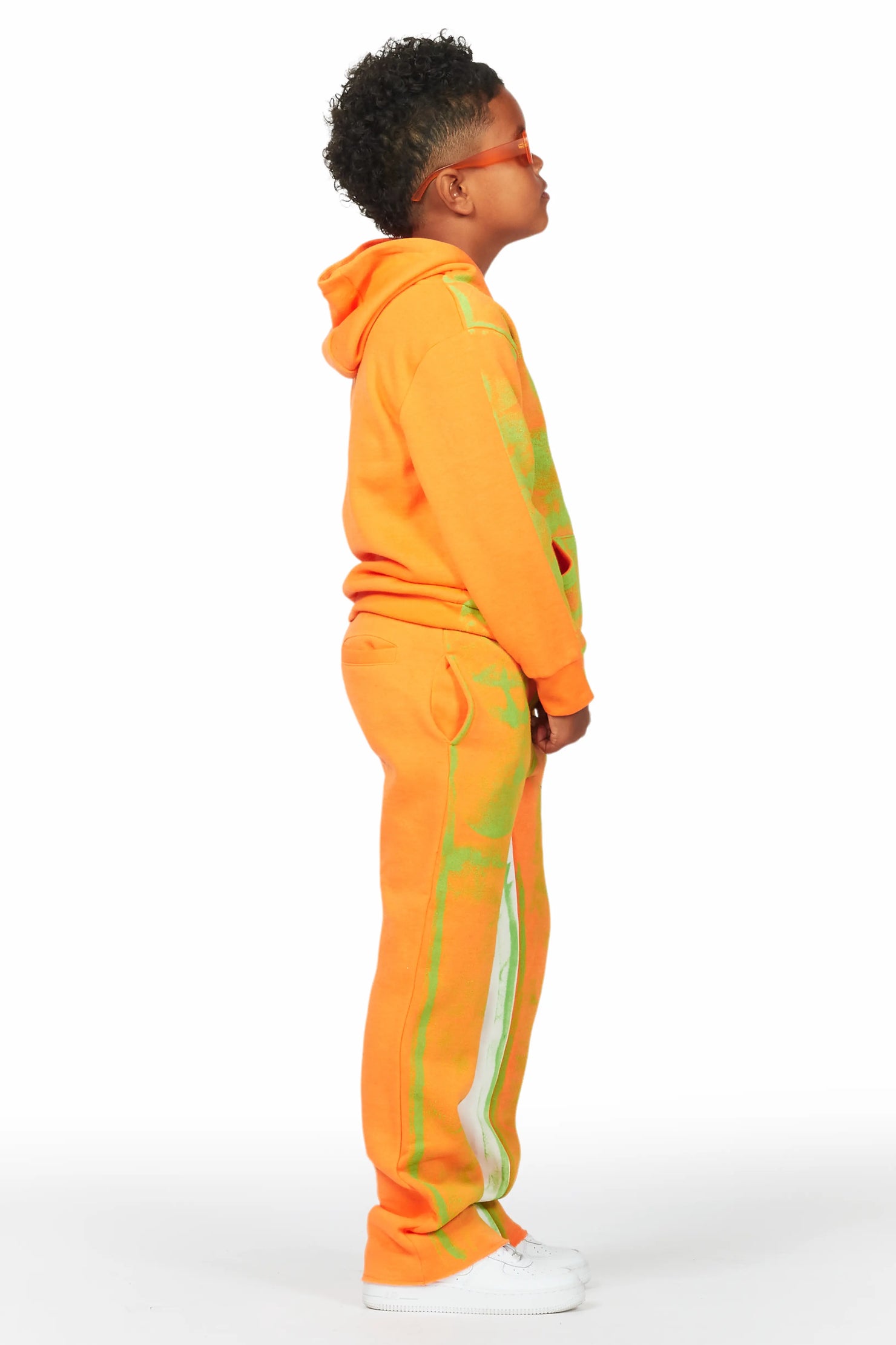Boys Rue Orange Baggy Fit Pant Set