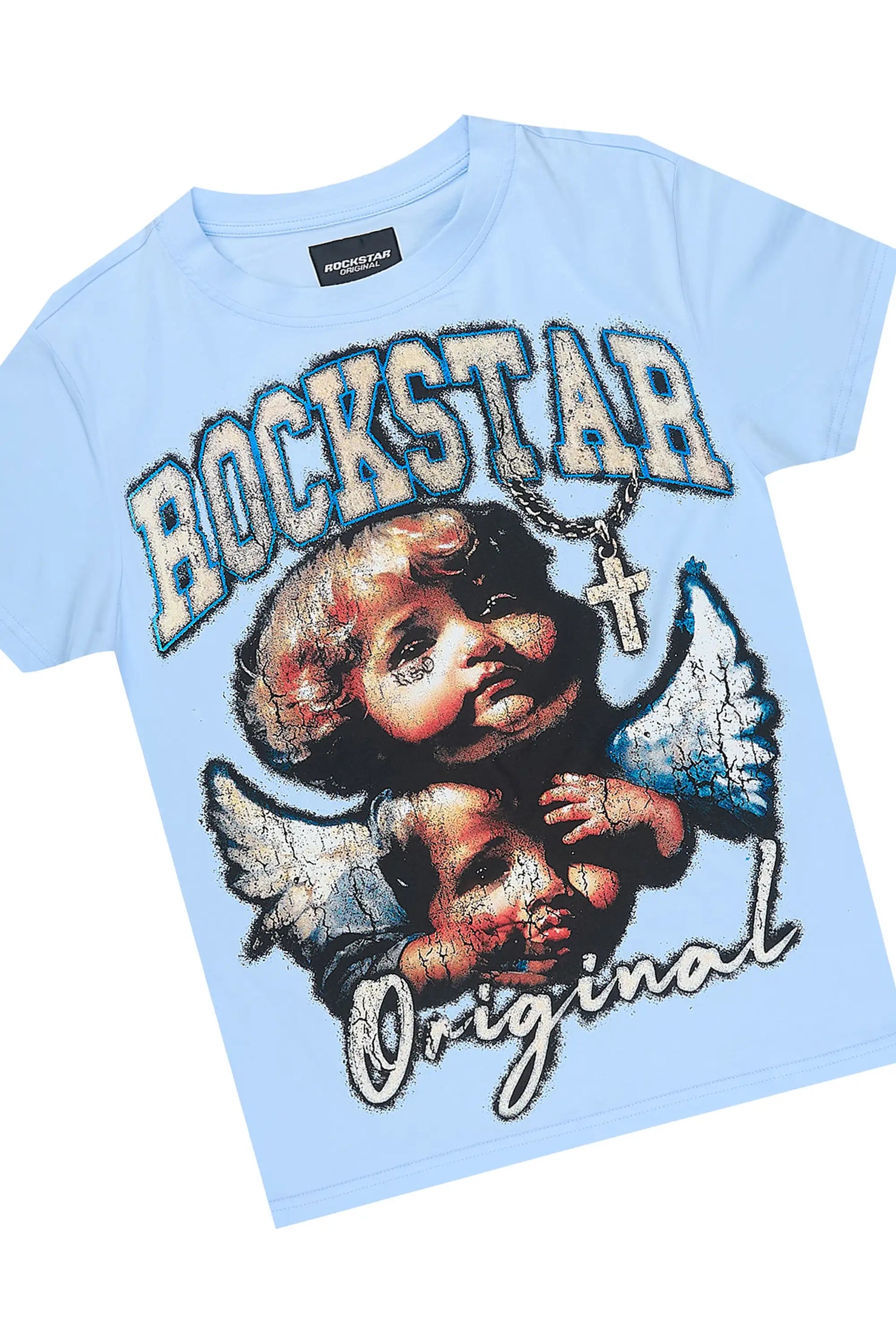 Boys Dejair Blue/Multi T-Shirt Short Set