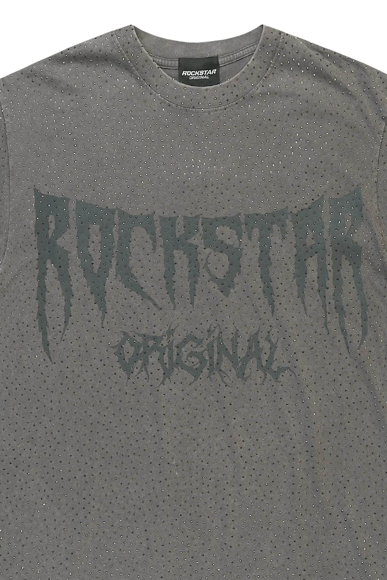 Andros Grey Graphic Rhinestone T-Shirt