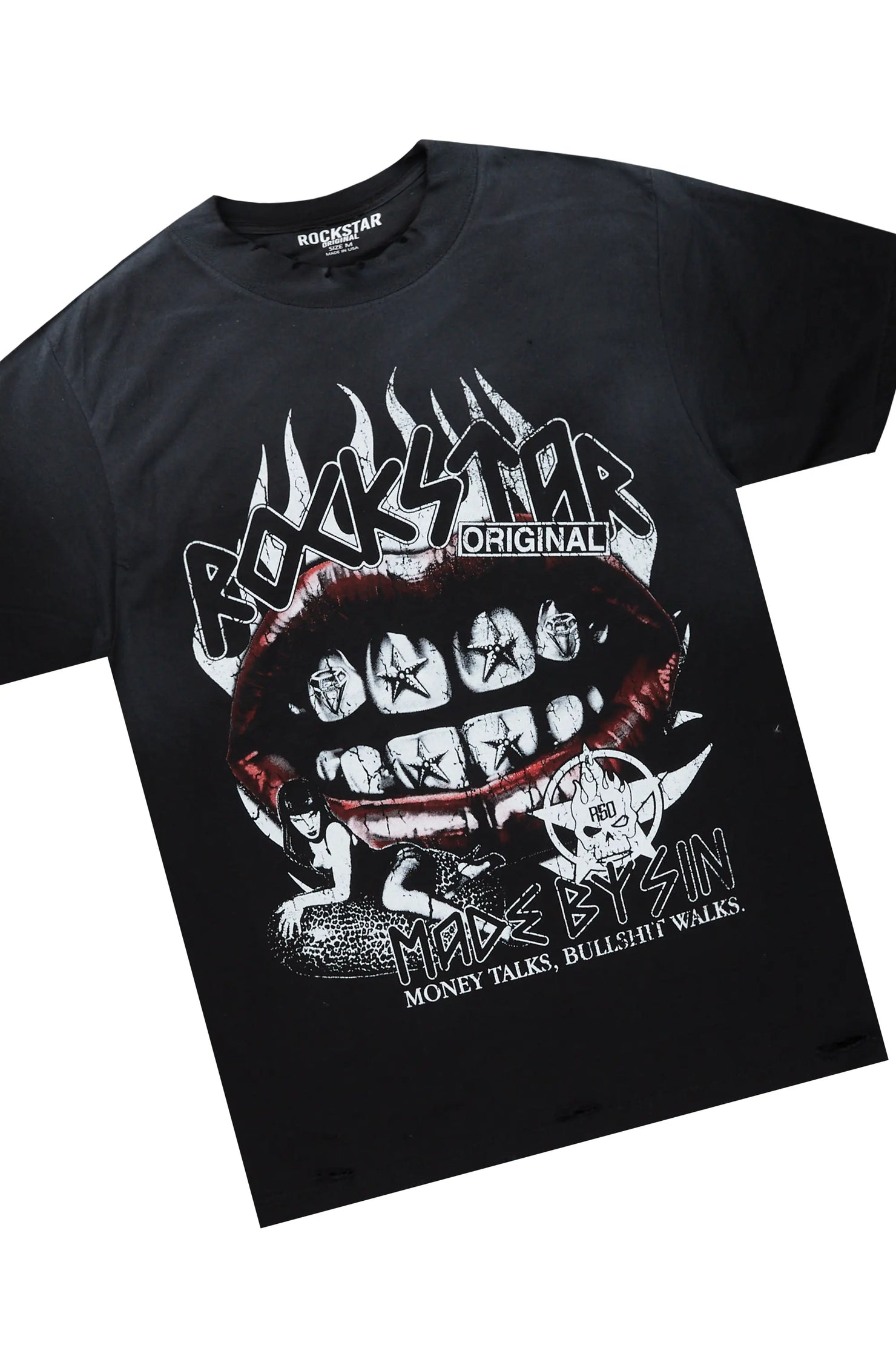 Vadim Charcoal/Black Oversize T-Shirt/Stacked Flare Track Set