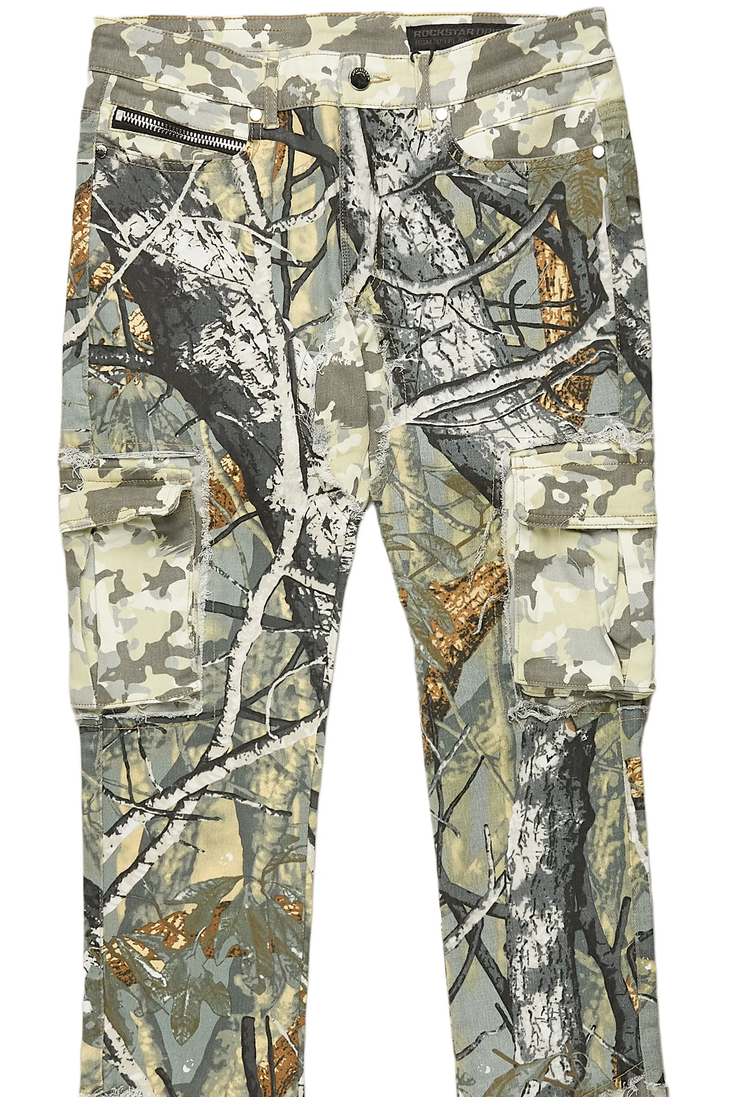 Ofra Tree Camo Stacked Flare Jean