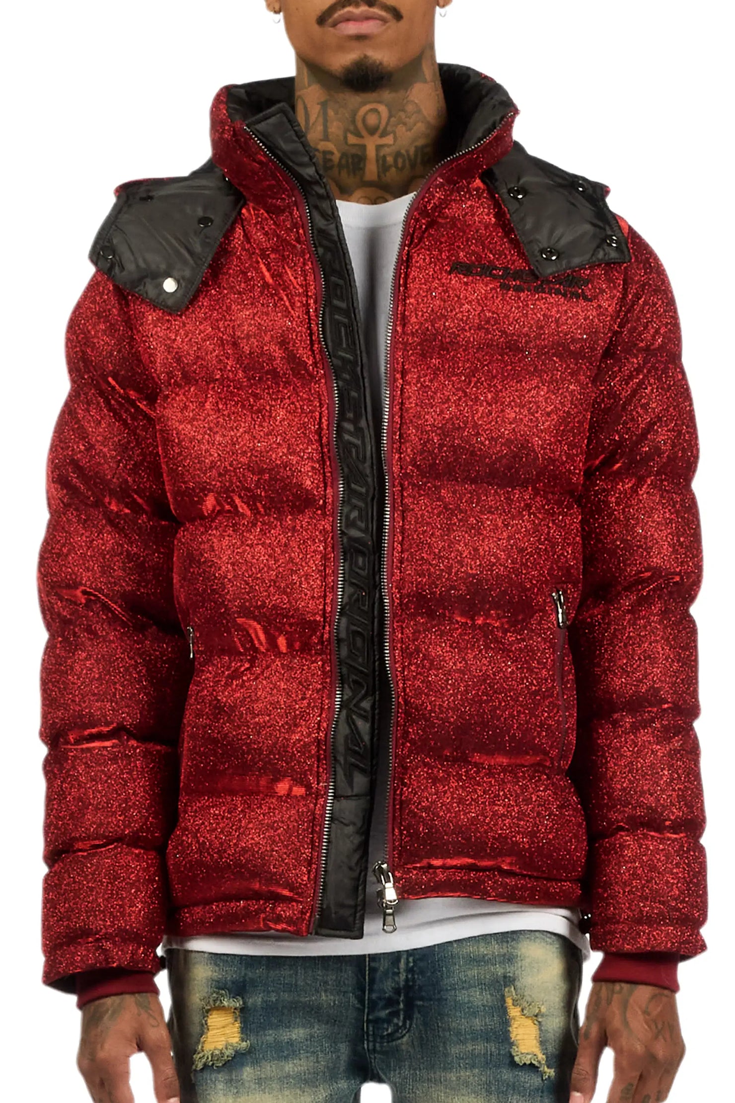 Gleam Red Puffer Jacket