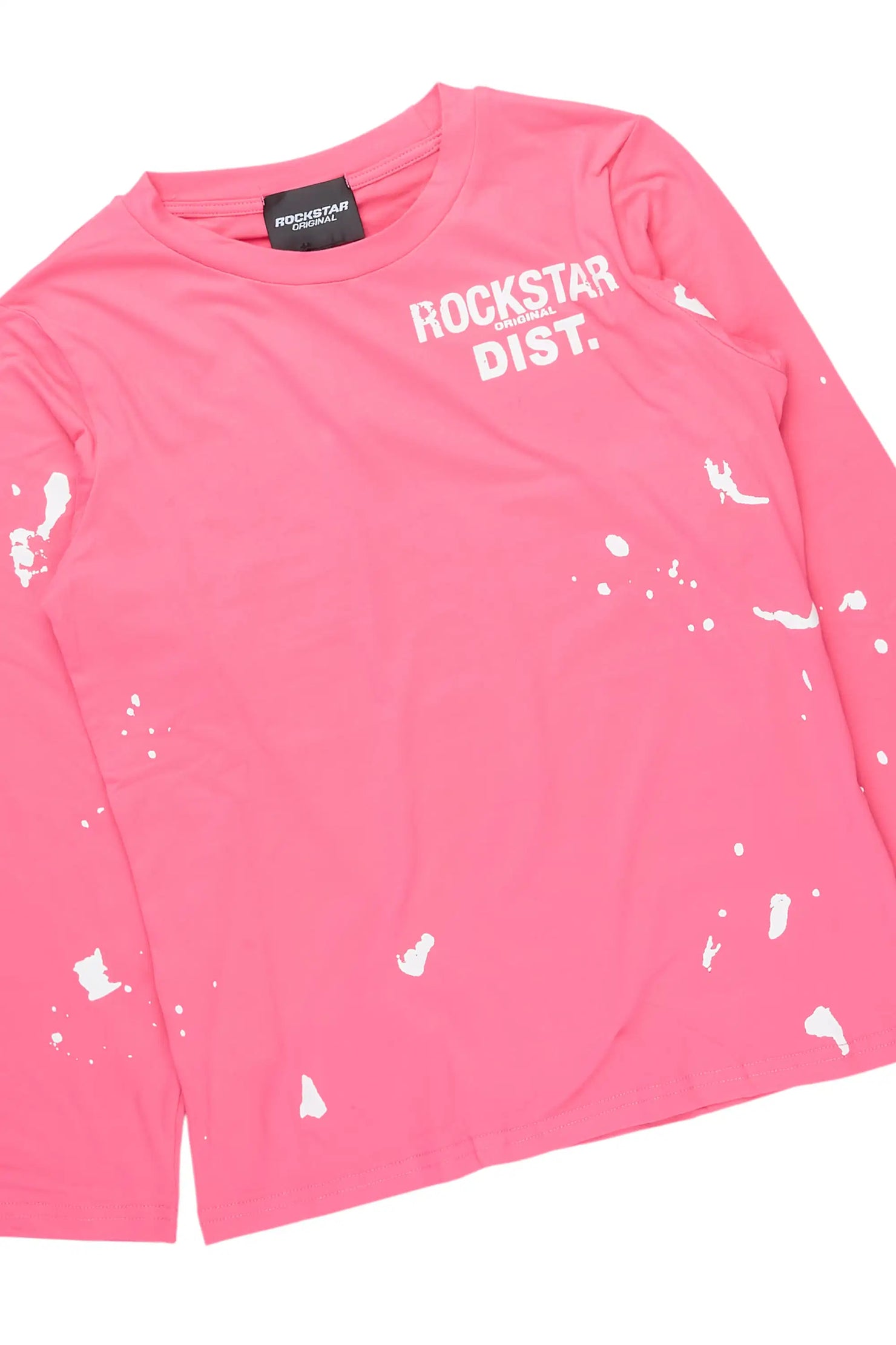 Girls Living For It Pink Long Sleeve Lounge Set
