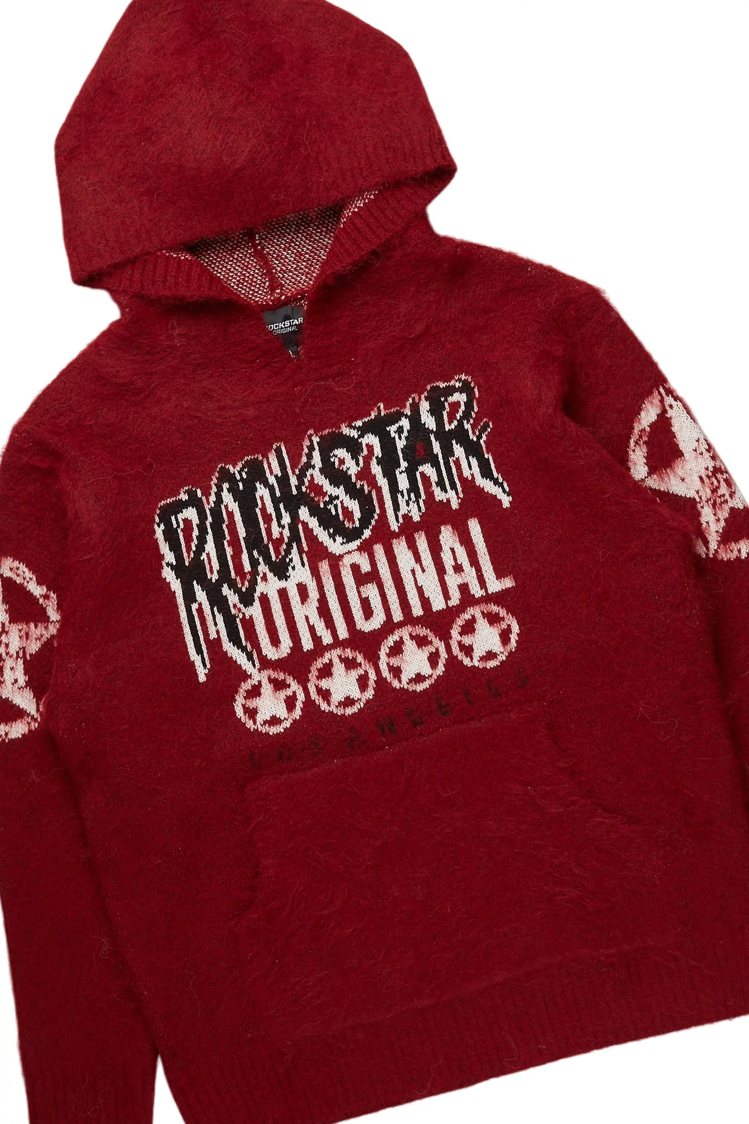 Wizzurd Red Mohair Hoodie/Super Stacked Flare Jean Bundle