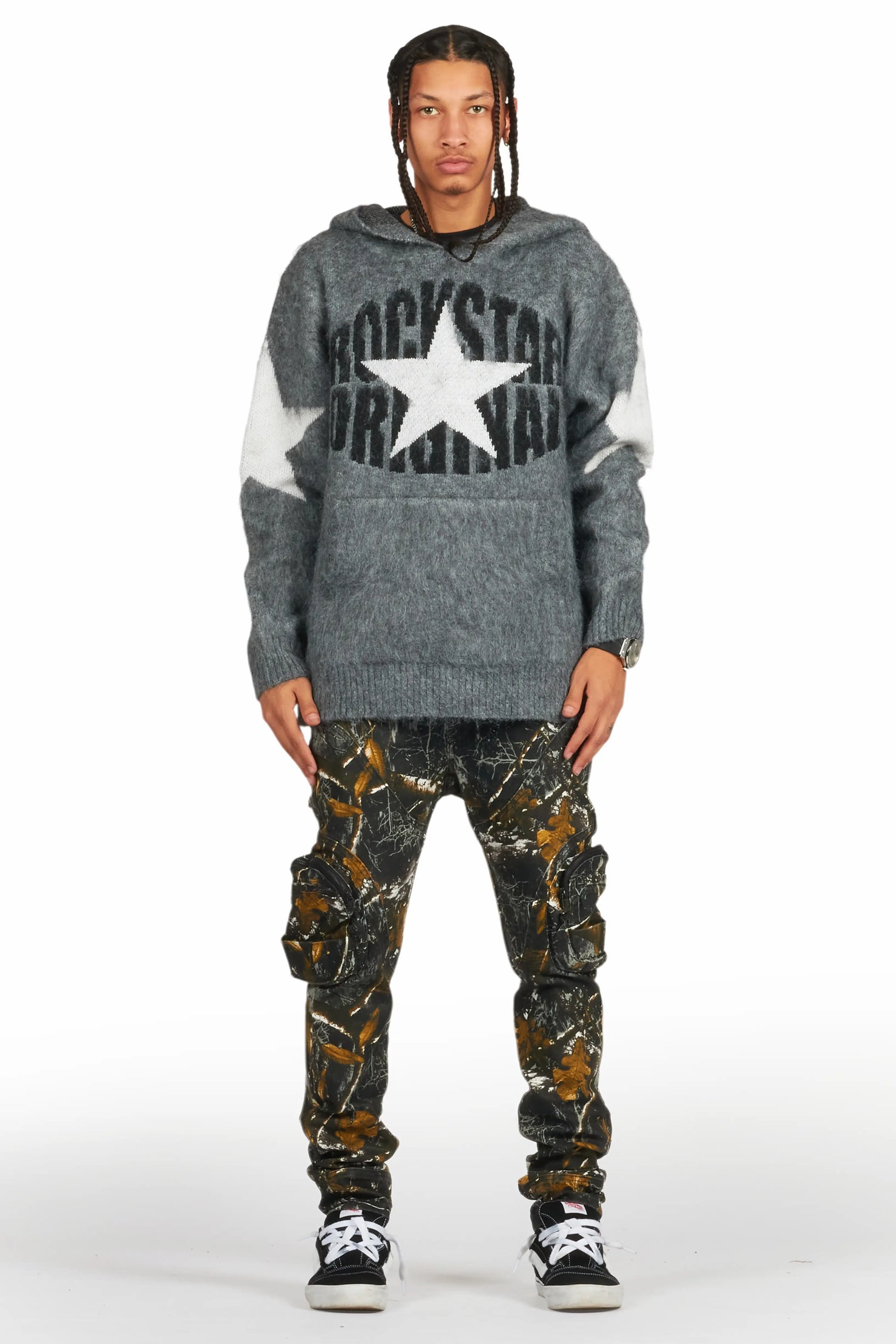 Slvion Black Tree Camo Skinny Fit Jean