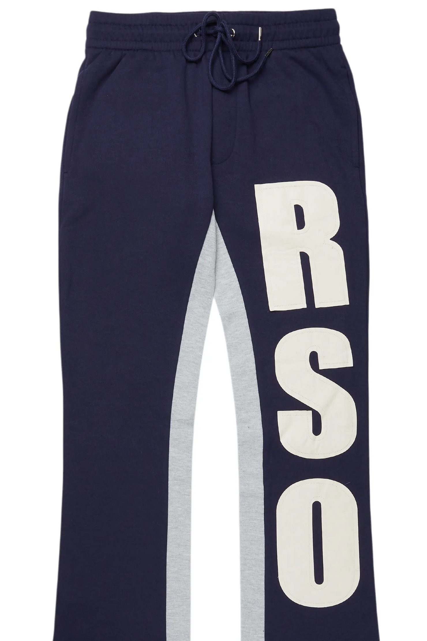 Uko Navy Stacked Baggy Track Pant