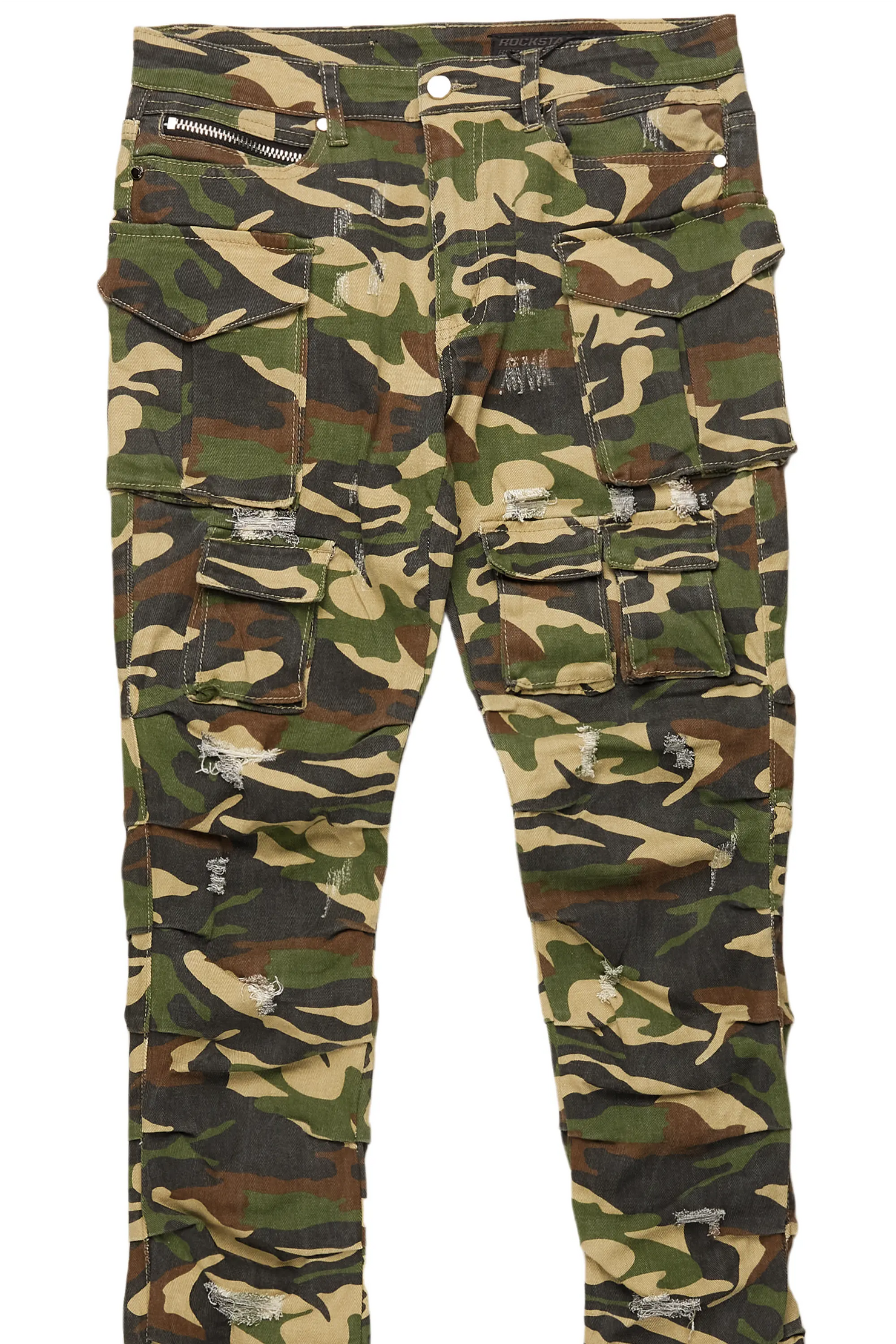 Gentry Camo Stacked Flare Jean