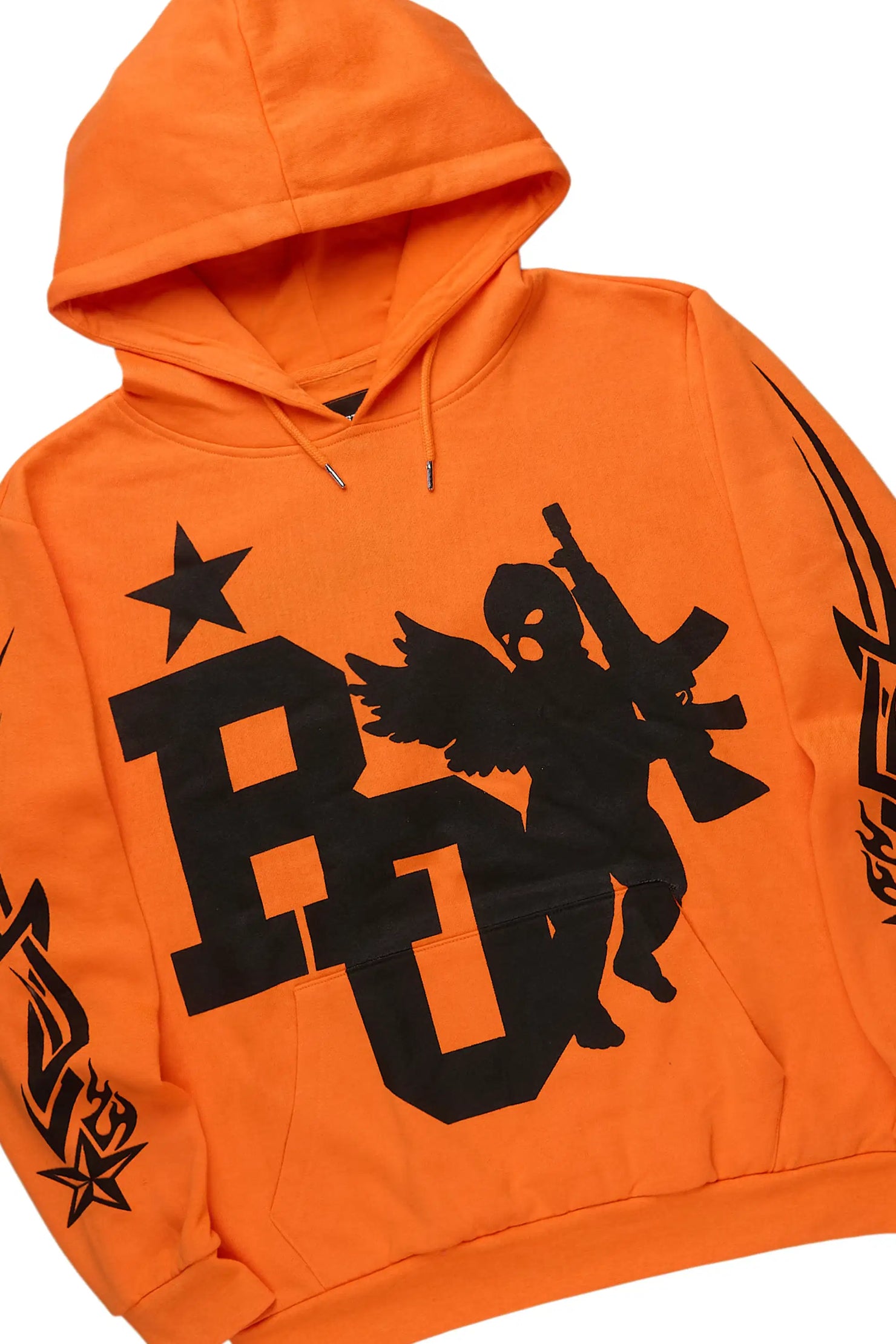 Pluton Orange/Black Hoodie/Stacked Flare Track Set