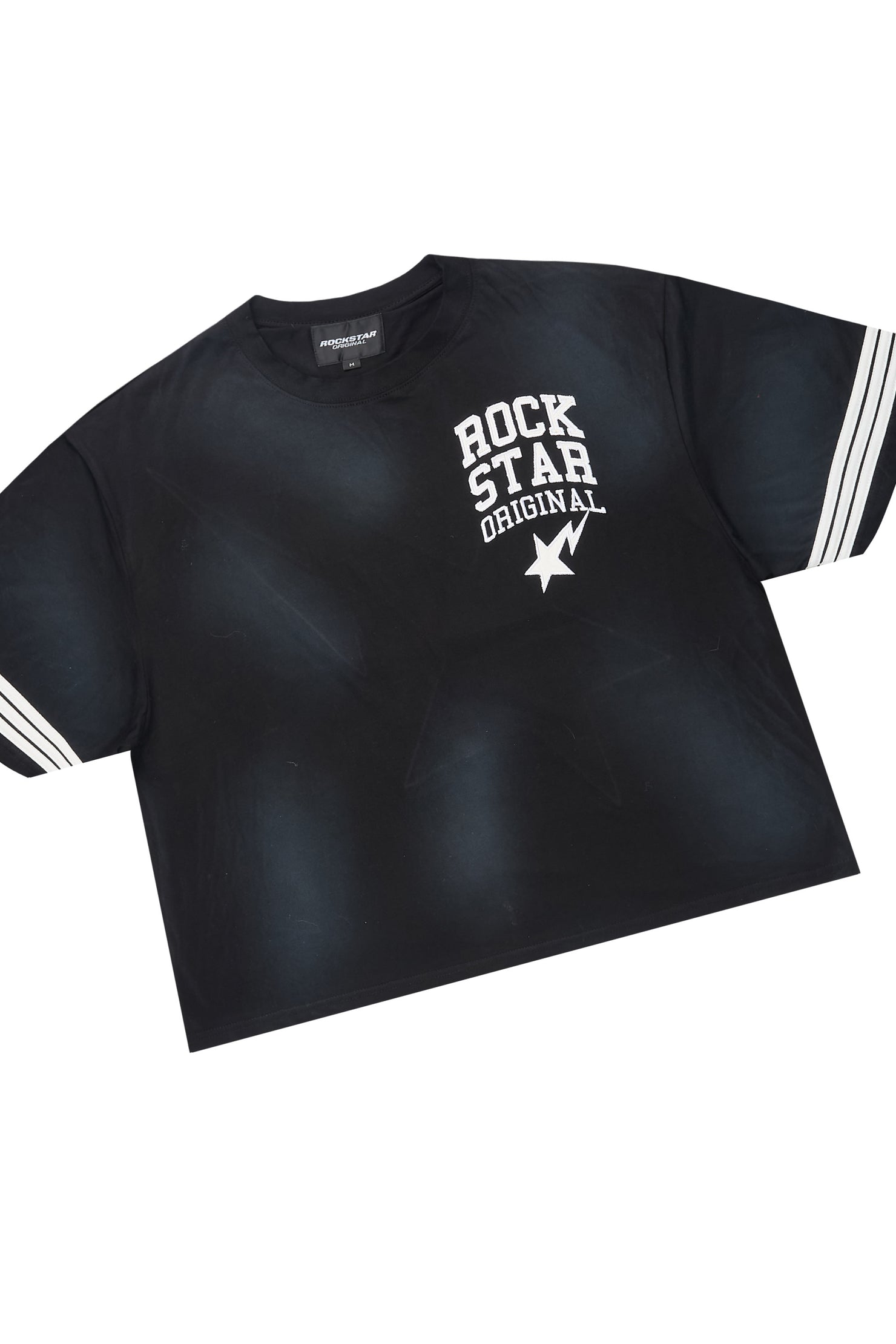 Gerrit Black T-Shirt/Stacked Flare Track Set