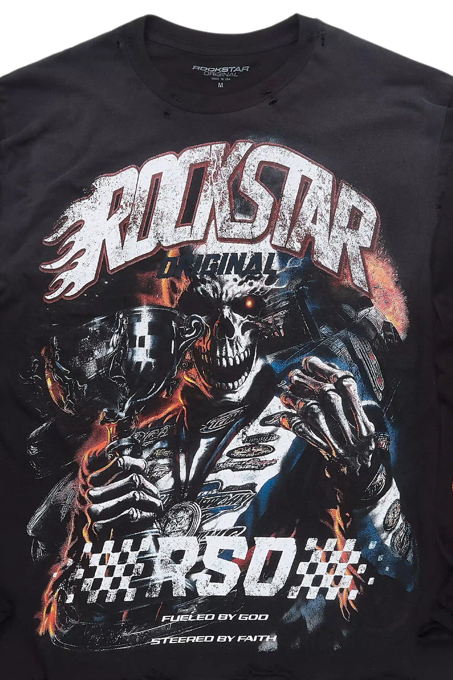 Rekina Black Graphic Long Sleeve Tee