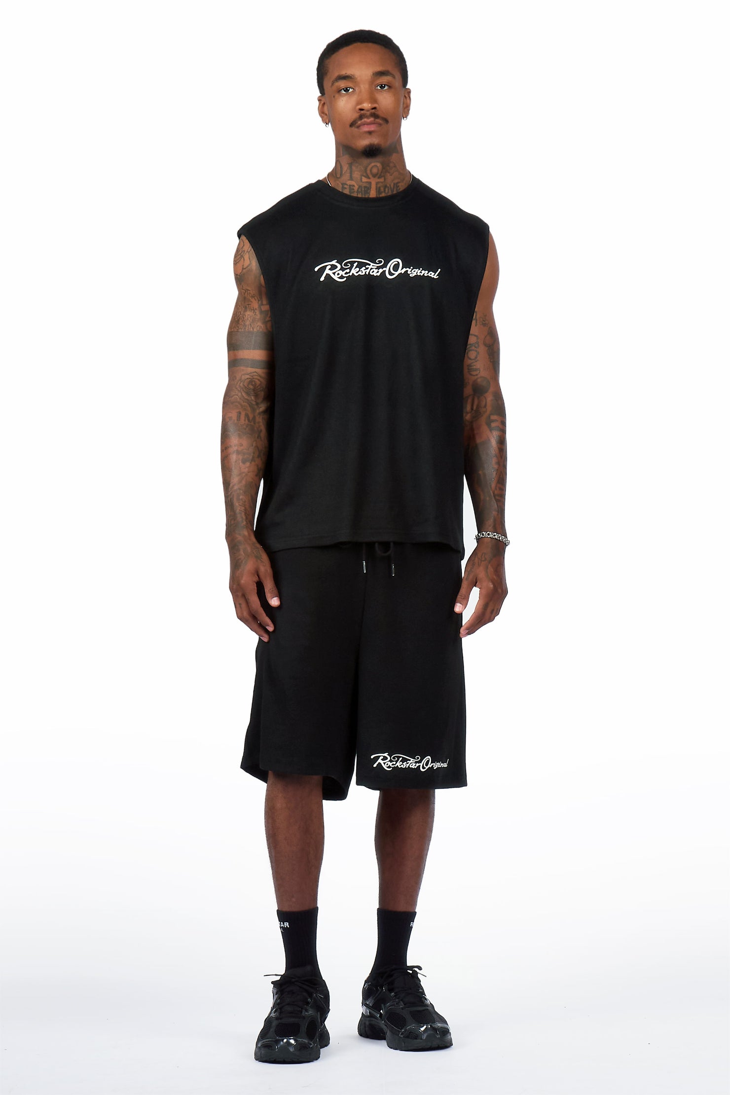 Levinson Black Muscle Tee/Short Set