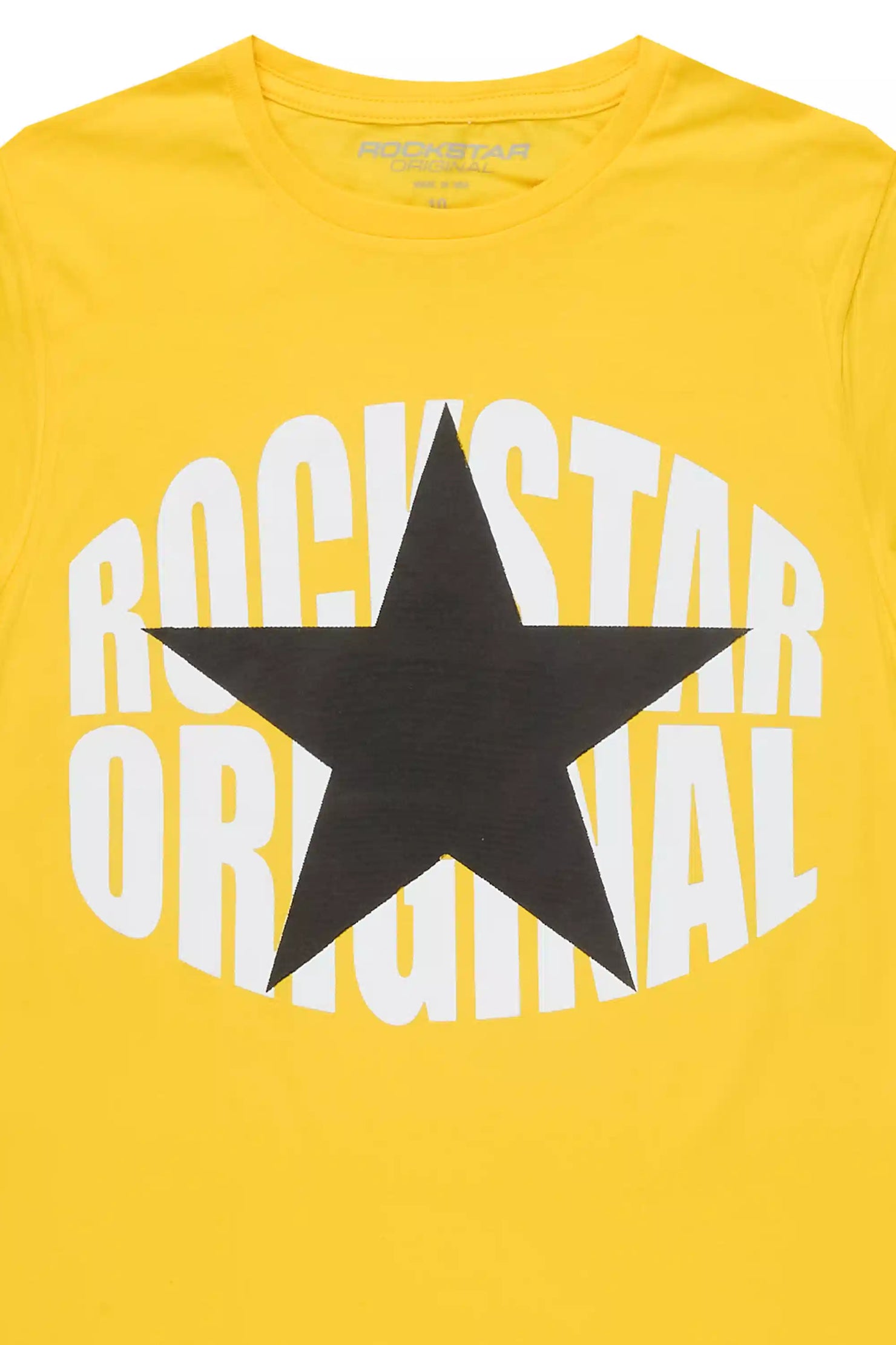 Boys Ezra 2.0 Yellow/Black Graphic T-Shirt