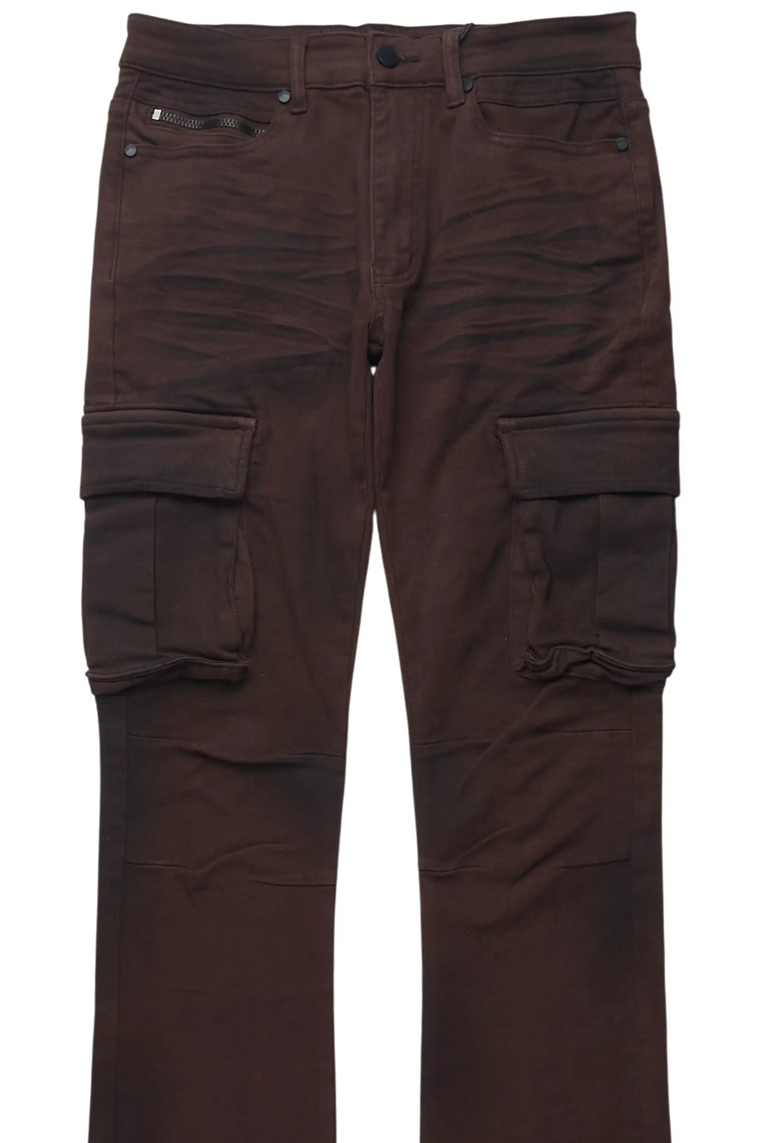 Cruz Dark Brown Stacked Fit Jean