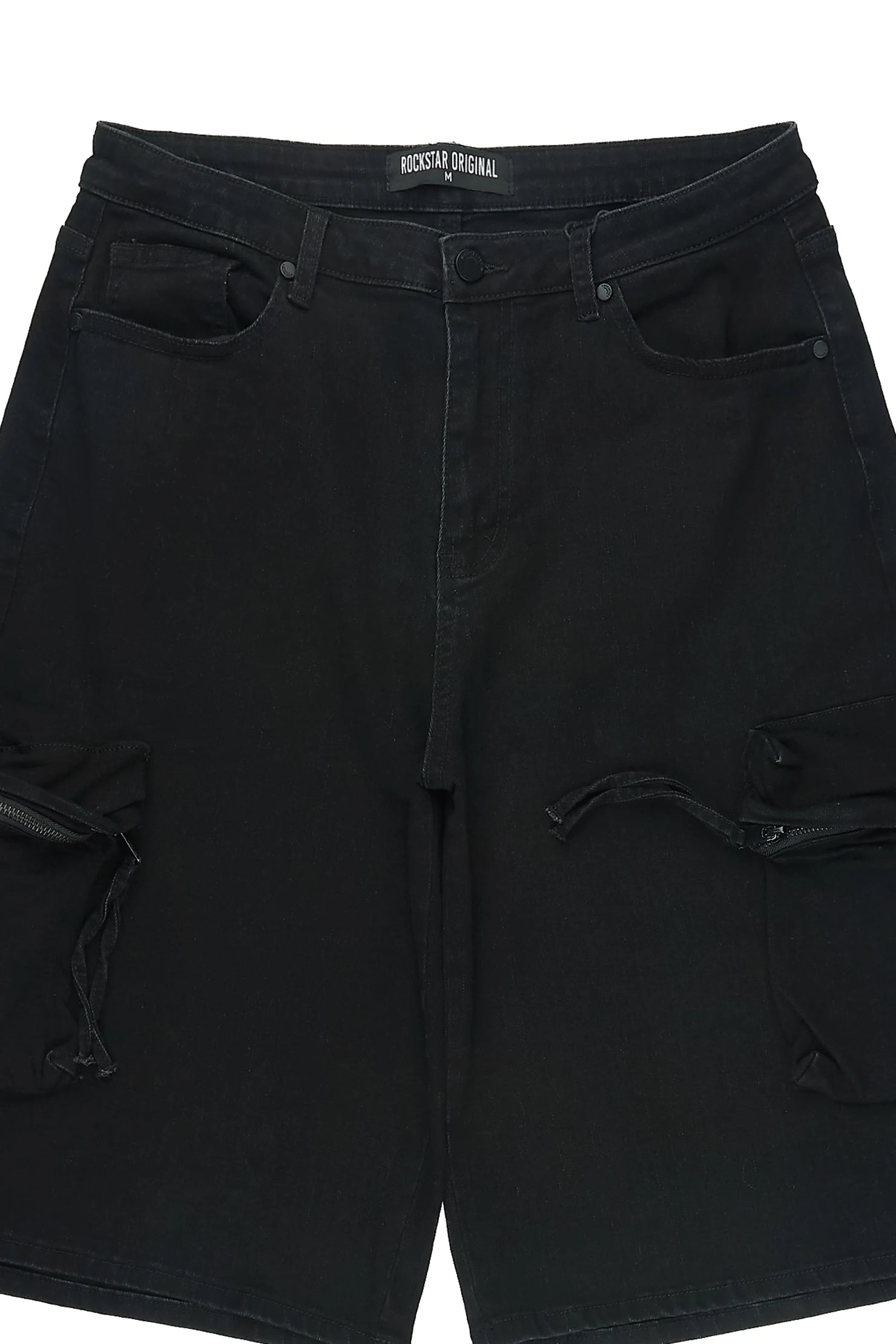 Renia Black Denim Jort