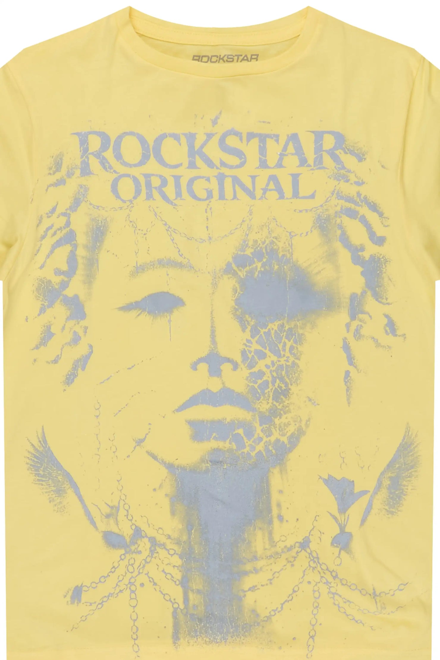 Girls Kairose Light Yellow/Grey Graphic T-Shirt